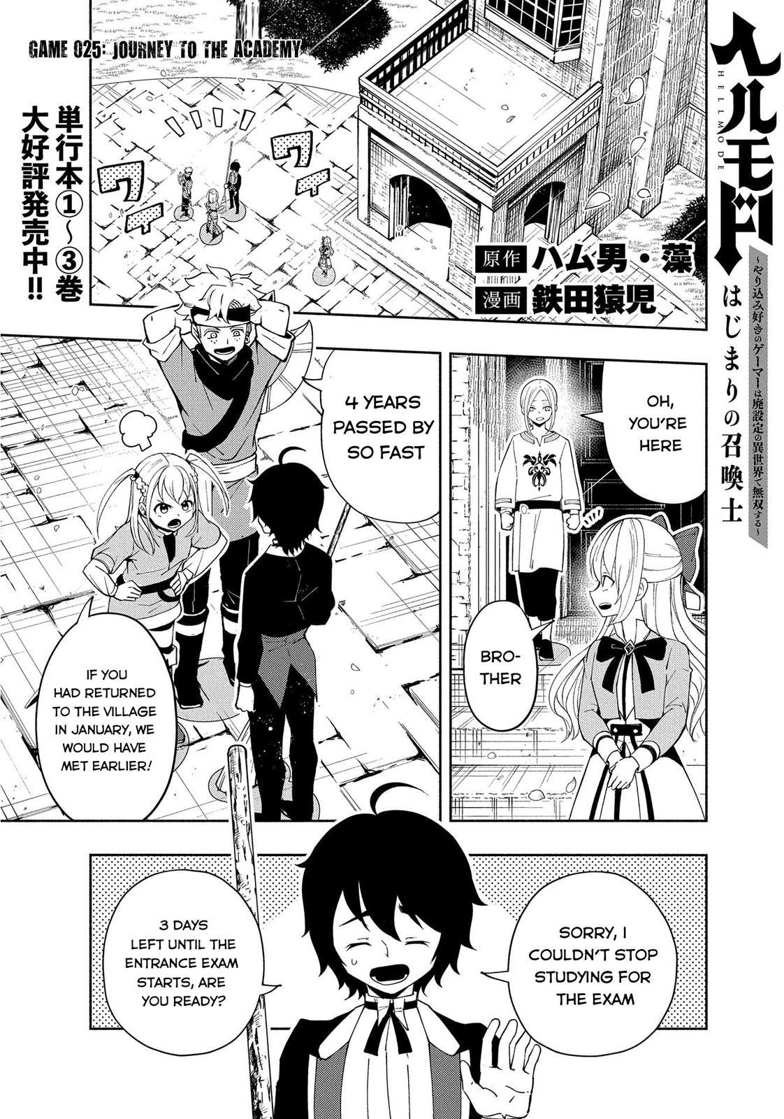 Hell Mode: Yarikomi Suki no Gamer wa Hai-settei no Isekai de Musou suru - Hajimari no Shoukanshi Chap 25 - Next Chap 26