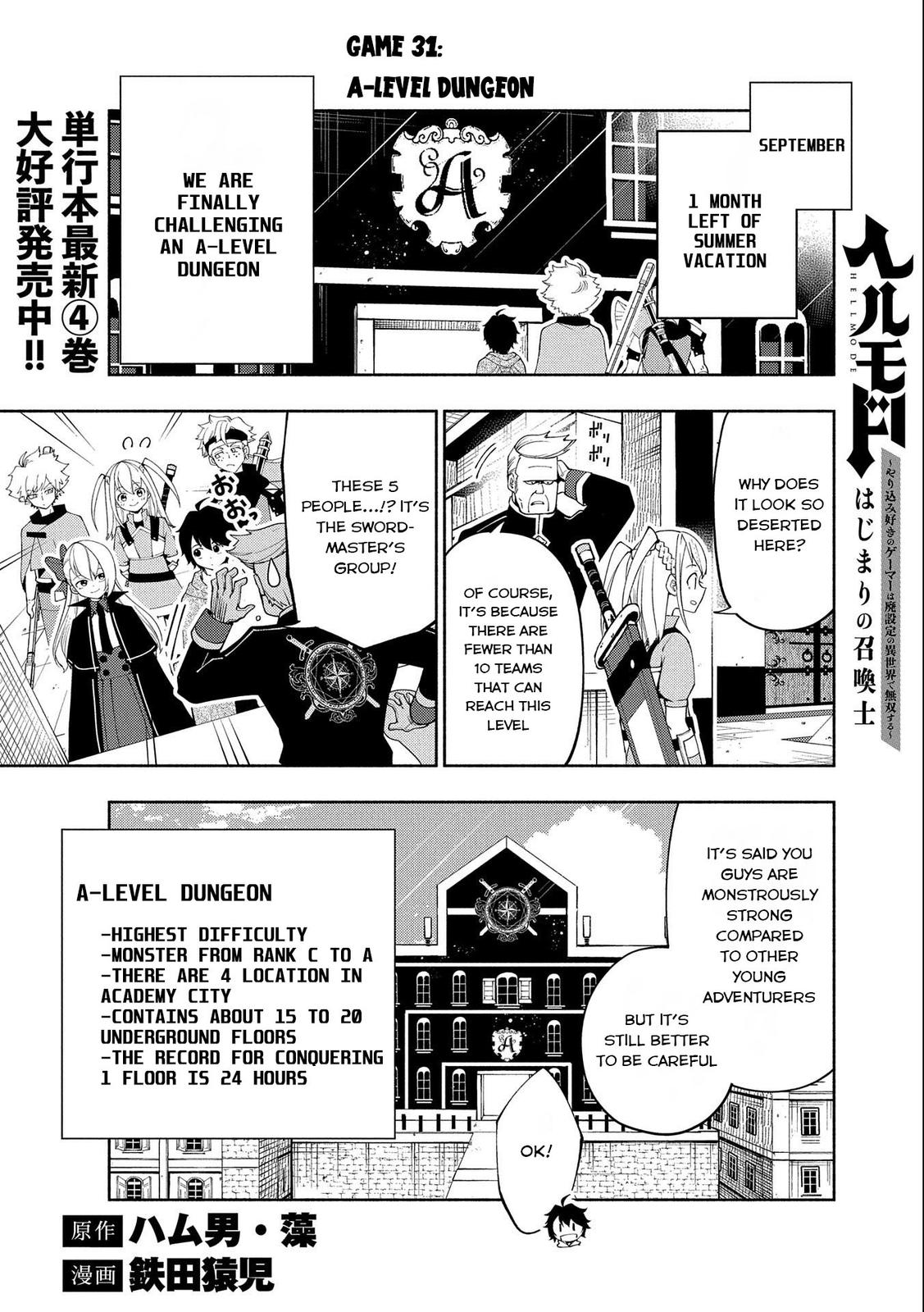 Hell Mode: Yarikomi Suki no Gamer wa Hai-settei no Isekai de Musou suru - Hajimari no Shoukanshi Chap 31 - Next Chap 32
