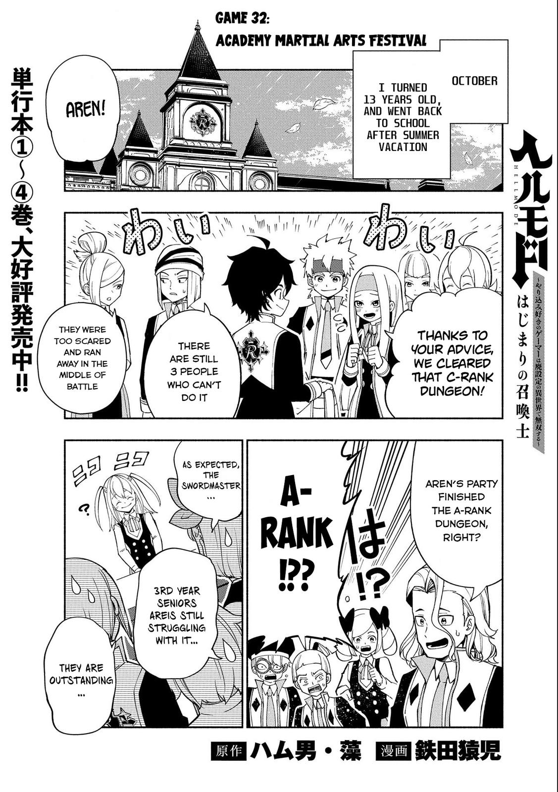 Hell Mode: Yarikomi Suki no Gamer wa Hai-settei no Isekai de Musou suru - Hajimari no Shoukanshi Chap 32 - Next Chap 33