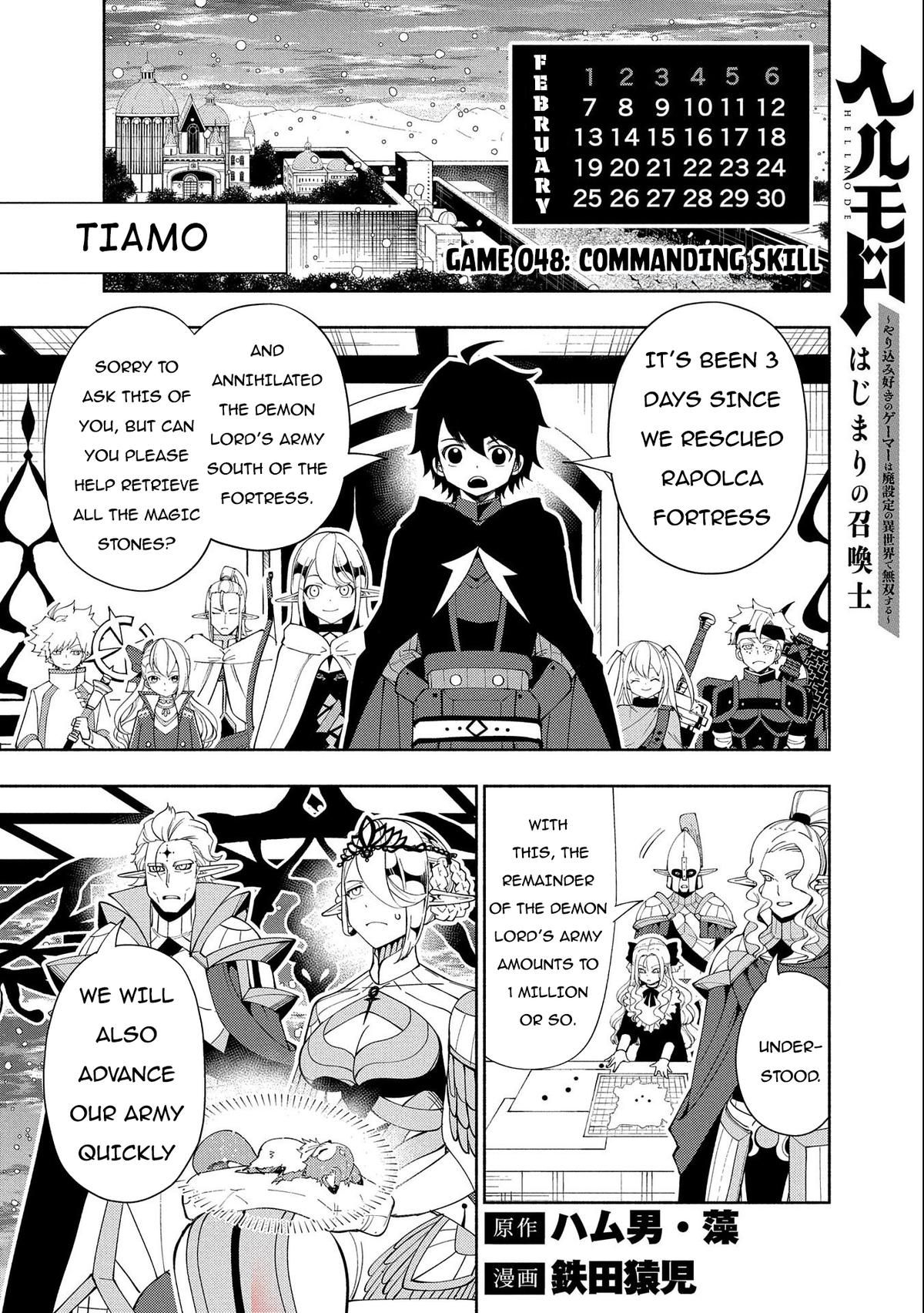 Hell Mode: Yarikomi Suki no Gamer wa Hai-settei no Isekai de Musou suru - Hajimari no Shoukanshi Chap 48 - Next Chap 49