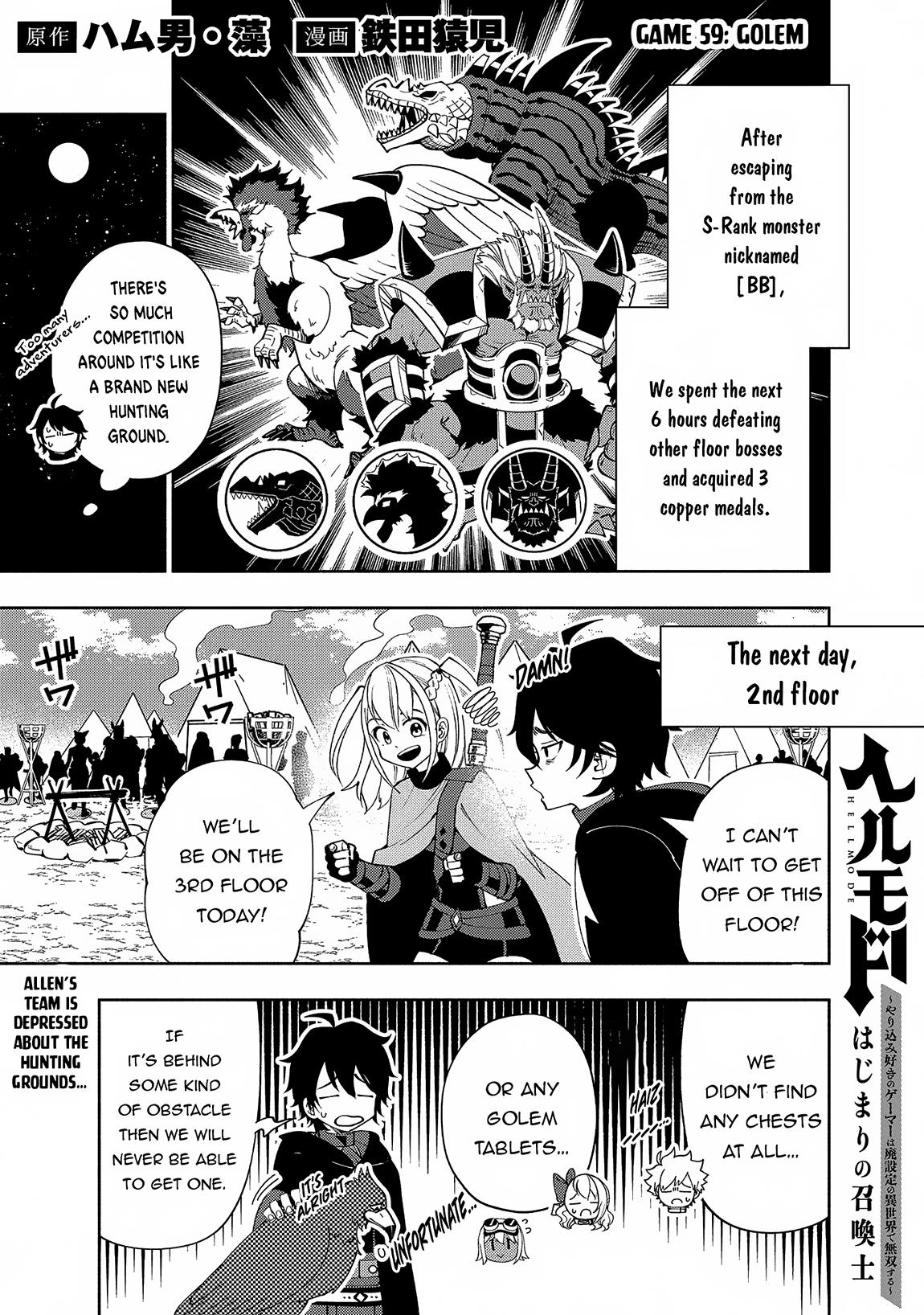 Hell Mode: Yarikomi Suki no Gamer wa Hai-settei no Isekai de Musou suru - Hajimari no Shoukanshi Chap 59 - Next Chap 60