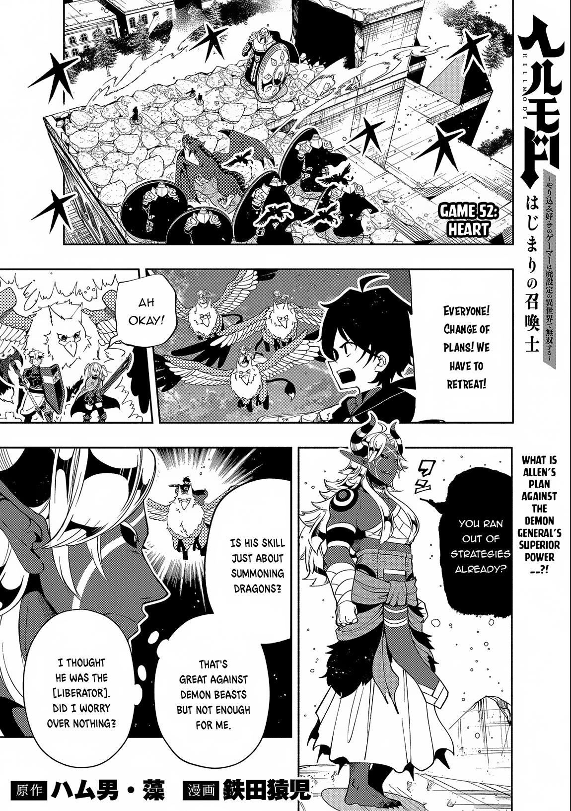 Hell Mode: Yarikomi Suki no Gamer wa Hai-settei no Isekai de Musou suru - Hajimari no Shoukanshi Chap 52 - Next Chap 53