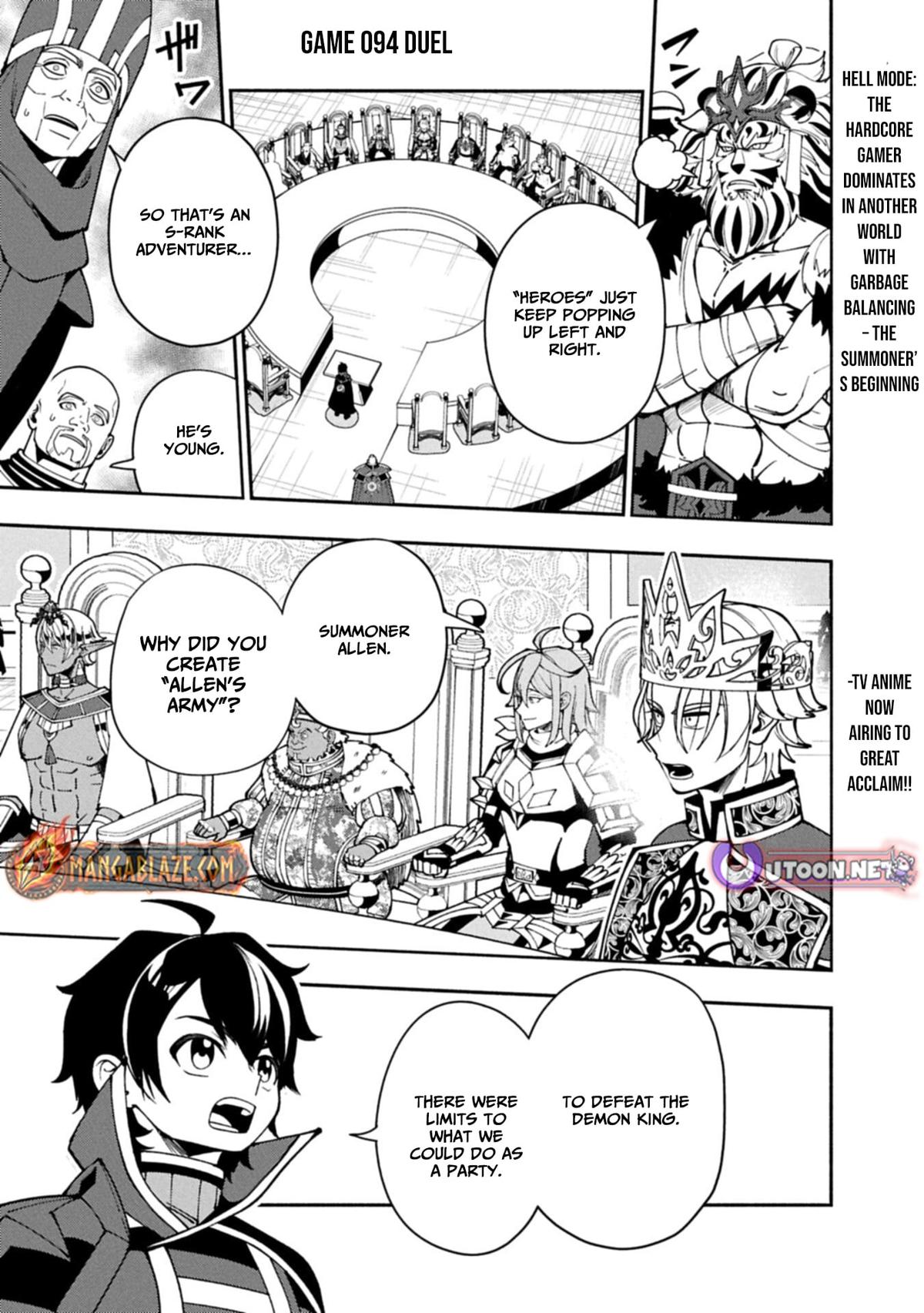Hell Mode: Yarikomi Suki no Gamer wa Hai-settei no Isekai de Musou suru - Hajimari no Shoukanshi Chap 94.1 - Next Chap 95.1