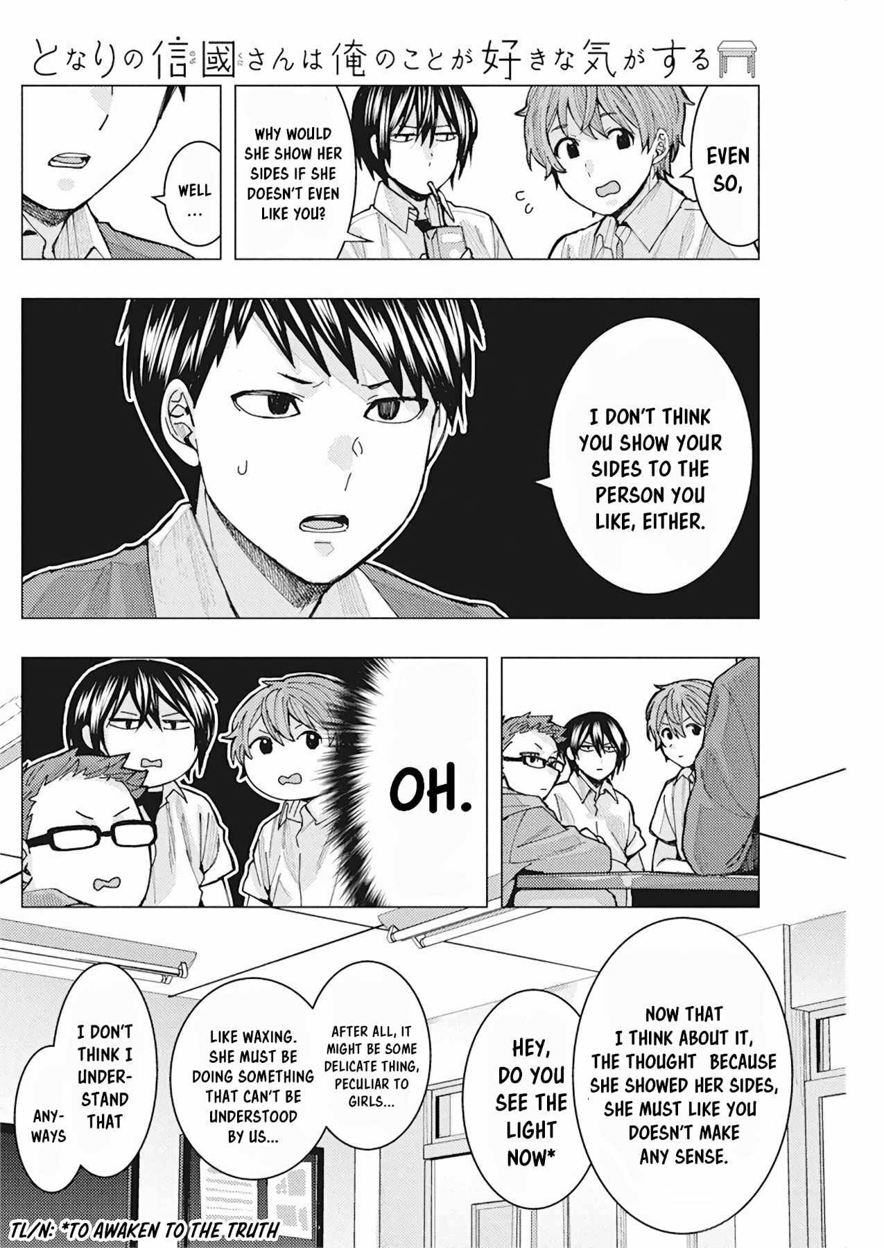 Tonari no Nobukuni-san wa Ore no Koto ga Suki na Ki ga Suru Chap 7 - Next Chap 8