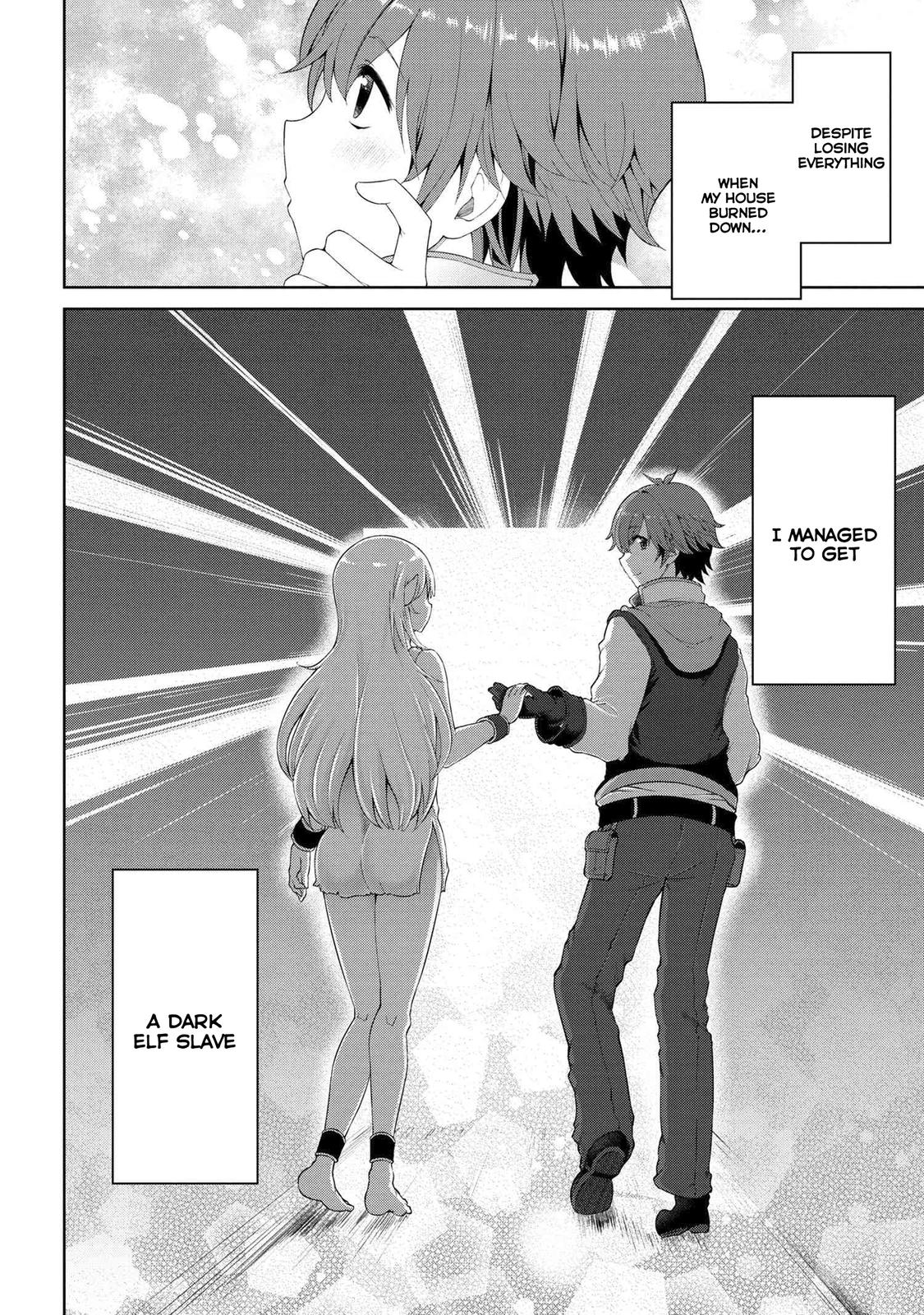 Ie ga Moete Jinsei Doudemo Yoku Natta kara Nokotta Nakenashi no Kane de Dark Elf no Dorei wo Katta. Chap 1 - Next Chap 2