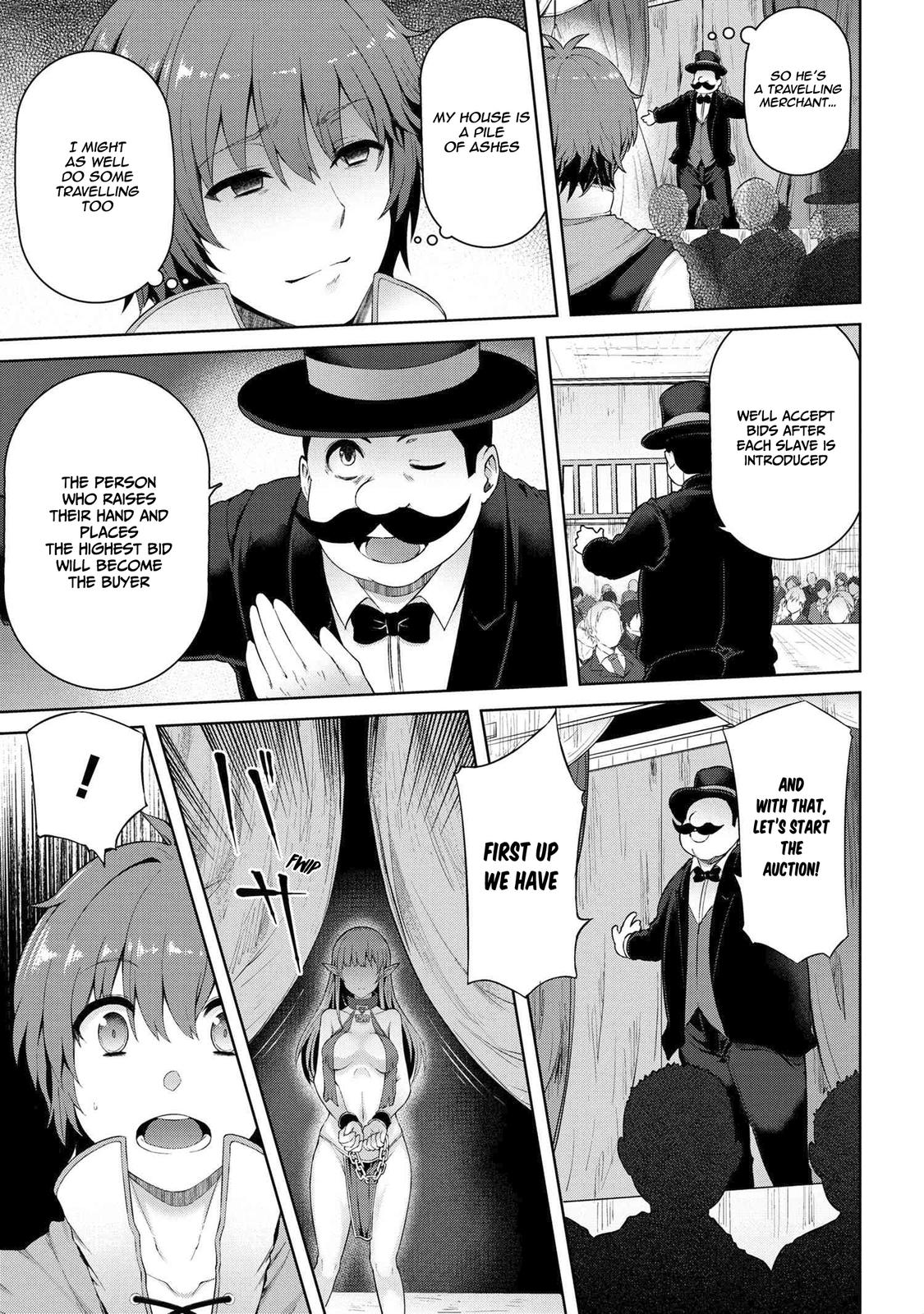 Ie ga Moete Jinsei Doudemo Yoku Natta kara Nokotta Nakenashi no Kane de Dark Elf no Dorei wo Katta. Chap 1 - Next Chap 2