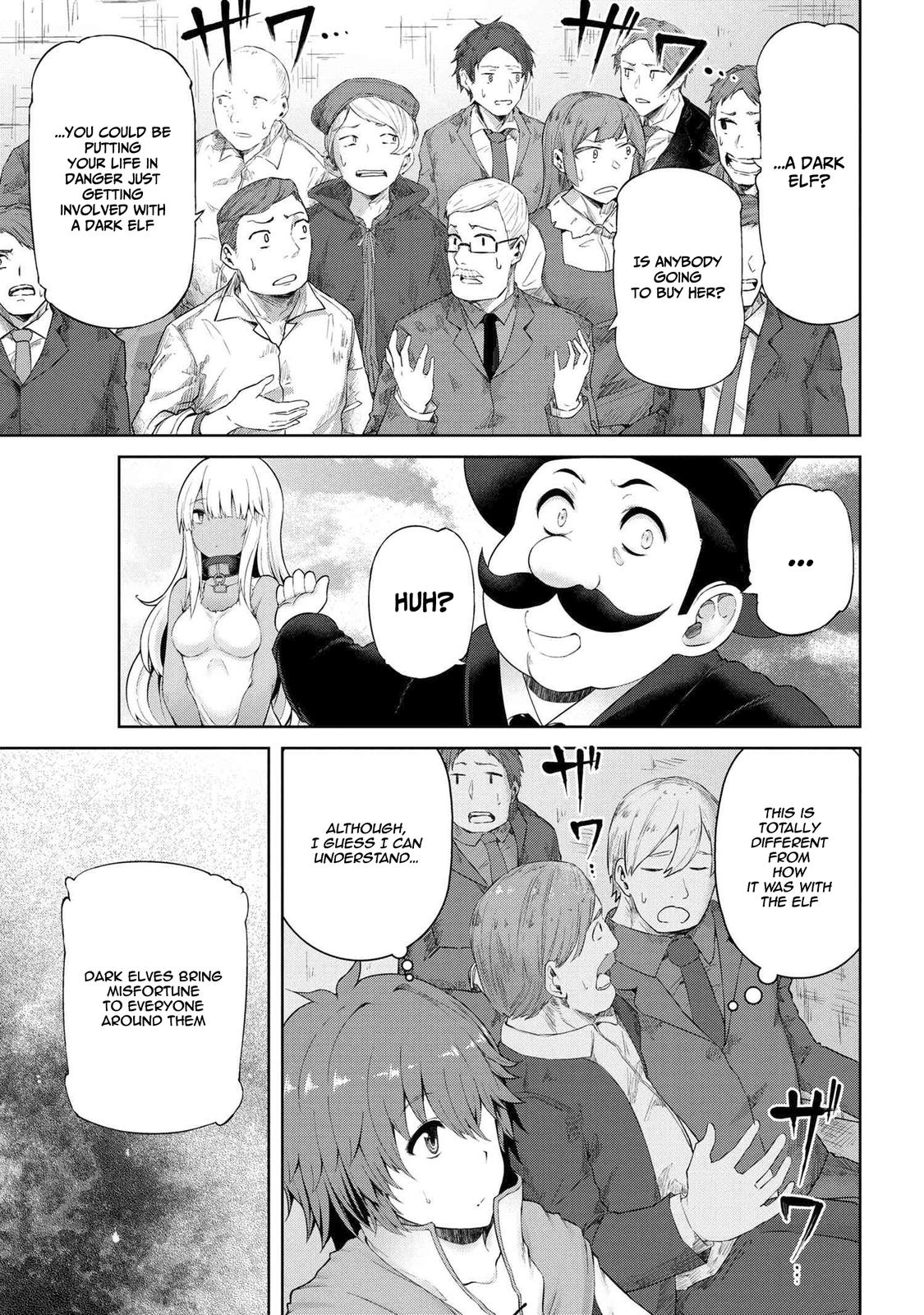 Ie ga Moete Jinsei Doudemo Yoku Natta kara Nokotta Nakenashi no Kane de Dark Elf no Dorei wo Katta. Chap 1 - Next Chap 2