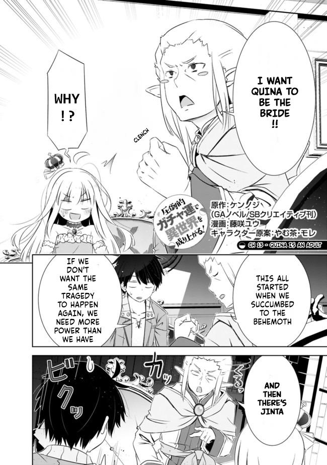 Attouteki Gacha Un de Isekai wo Nariagaru! Chap 13 - Next Chap 14