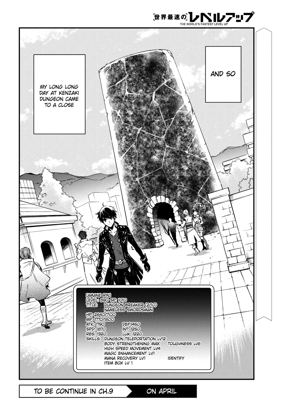 Sekai Saisoku no Level Up Chap 8 - Next Chap 9
