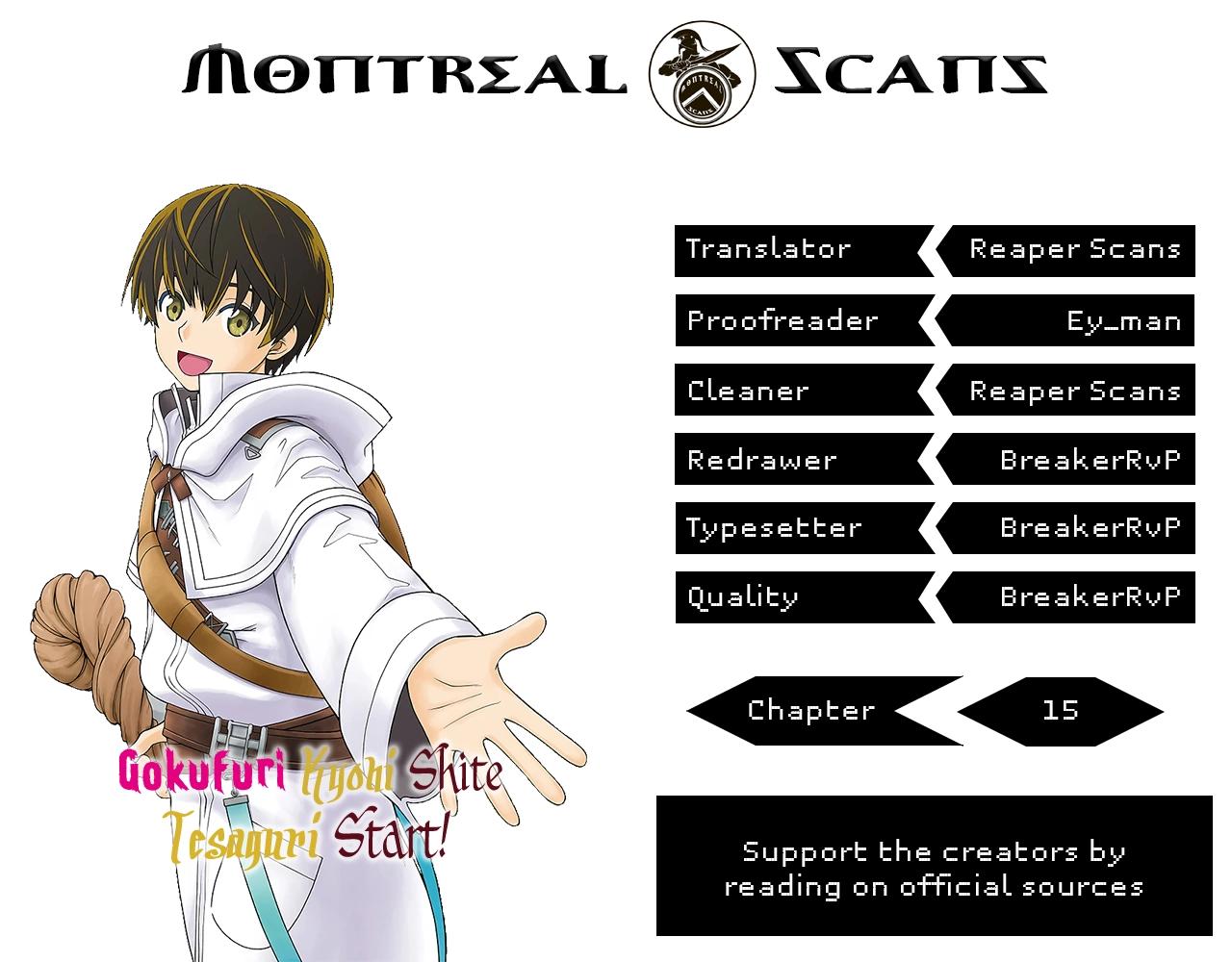 Gokufuri Kyohi shite Tesaguri Start!: Tokka shinai Healer, Nakama to Wakarete Tabi ni Deru Chap 15 - Next Chap 16