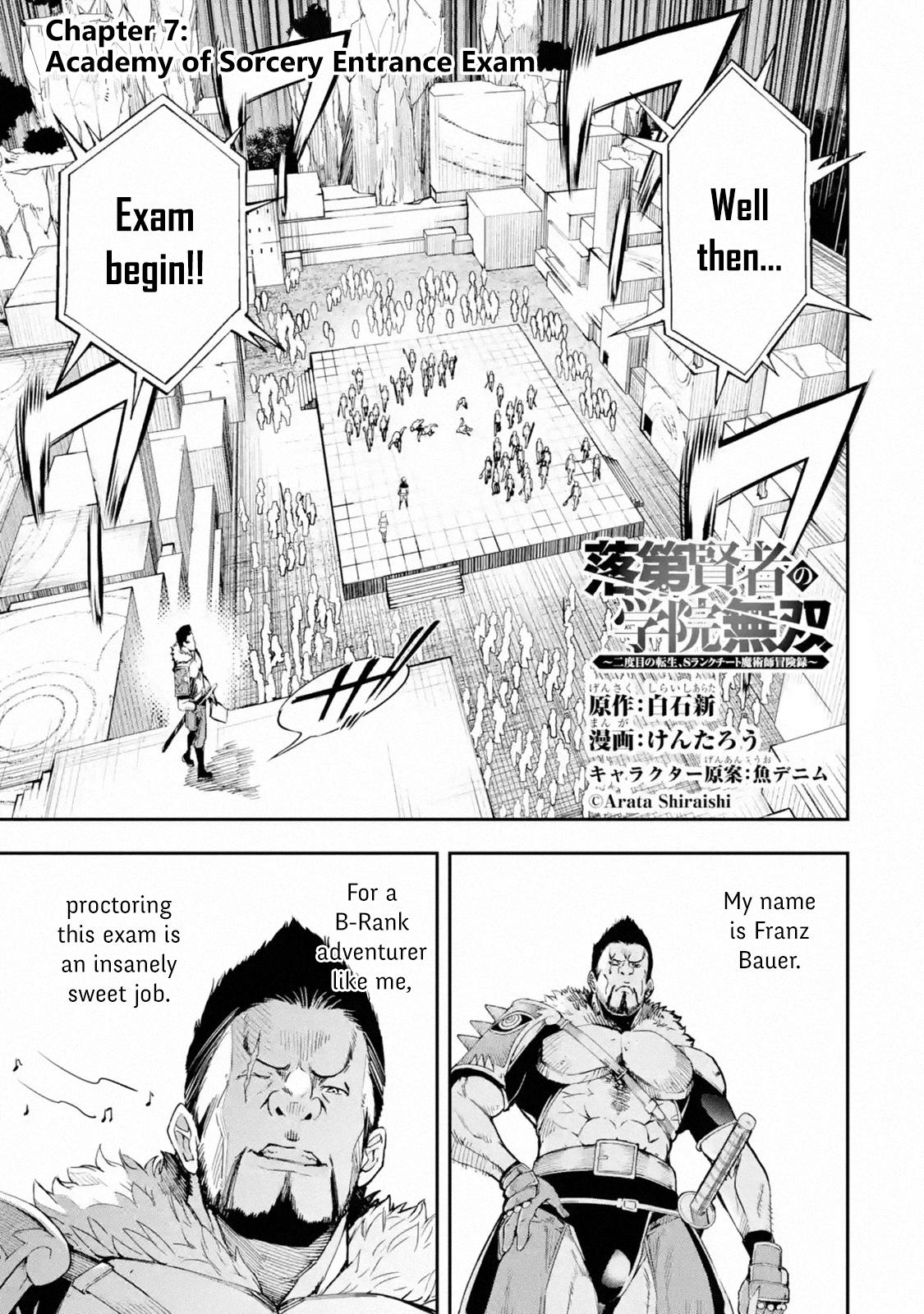 Rakudai Kenja no Gakuin Musou: Nidome no Tensei, S-Rank Cheat Majutsushi Boukenroku Chap 7 - Next Chap 8