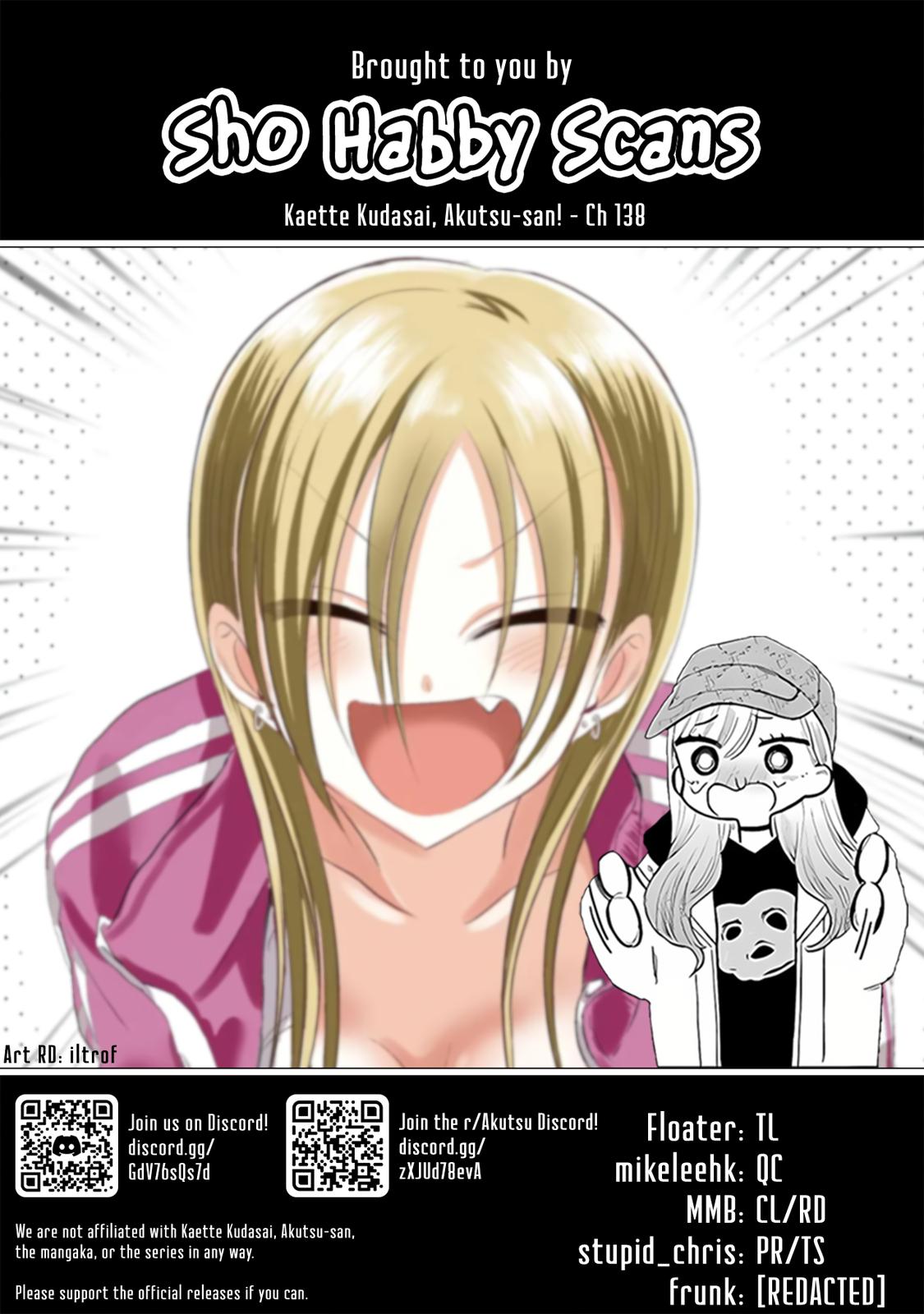 Kaette kudasai! Akutsu-san Chap 138 - Next Chap 139