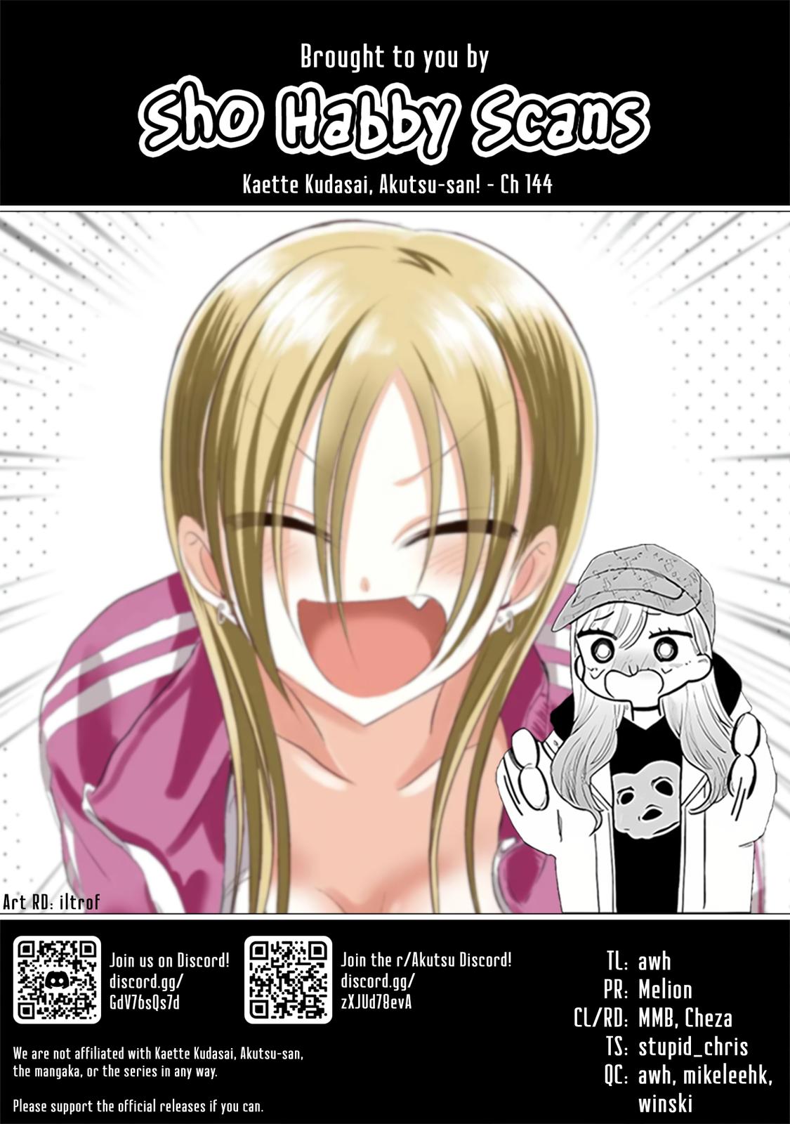 Kaette kudasai! Akutsu-san Chap 144 - Next Chap 145