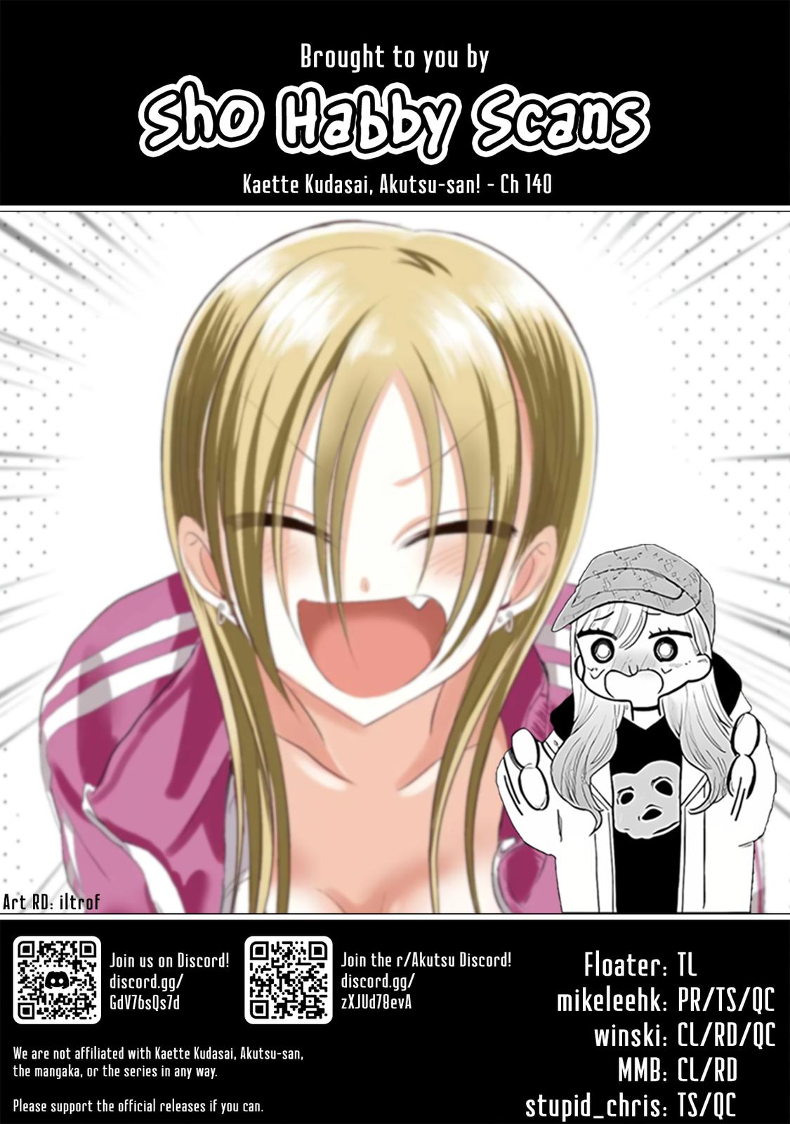 Kaette kudasai! Akutsu-san Chap 140 - Next Chap 141