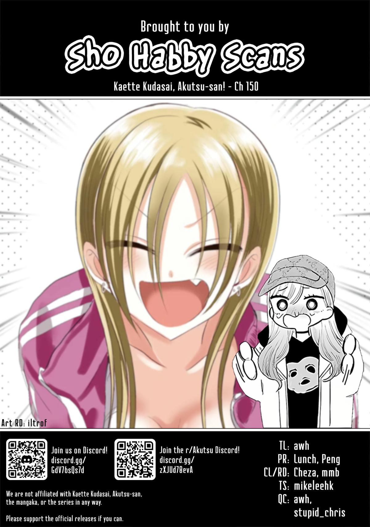 Kaette kudasai! Akutsu-san Chap 150 - Next Chap 151
