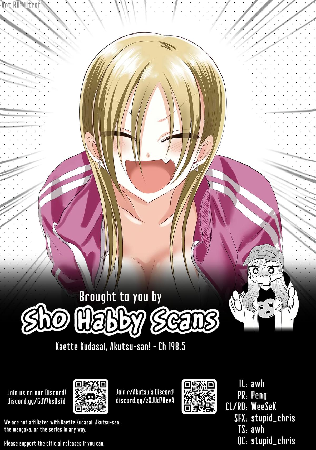 Kaette kudasai! Akutsu-san Chap 198.5 - Next Chap 199.5