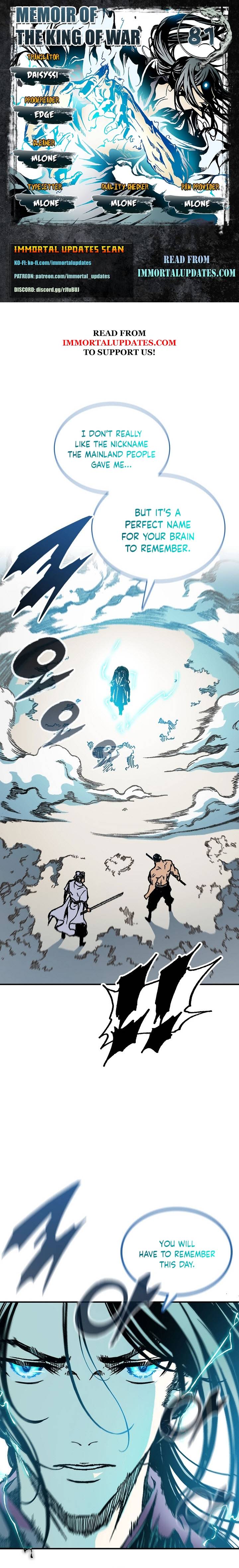 Memoir of the God of War Chap 81 - Next Chap 82