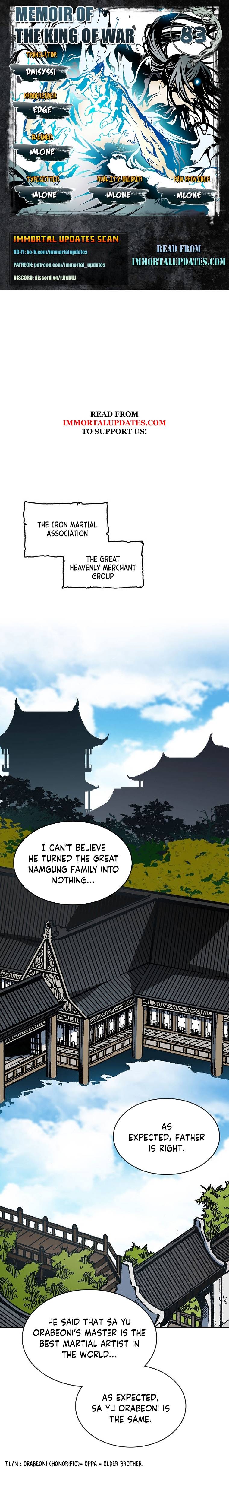 Memoir of the God of War Chap 83 - Next Chap 84