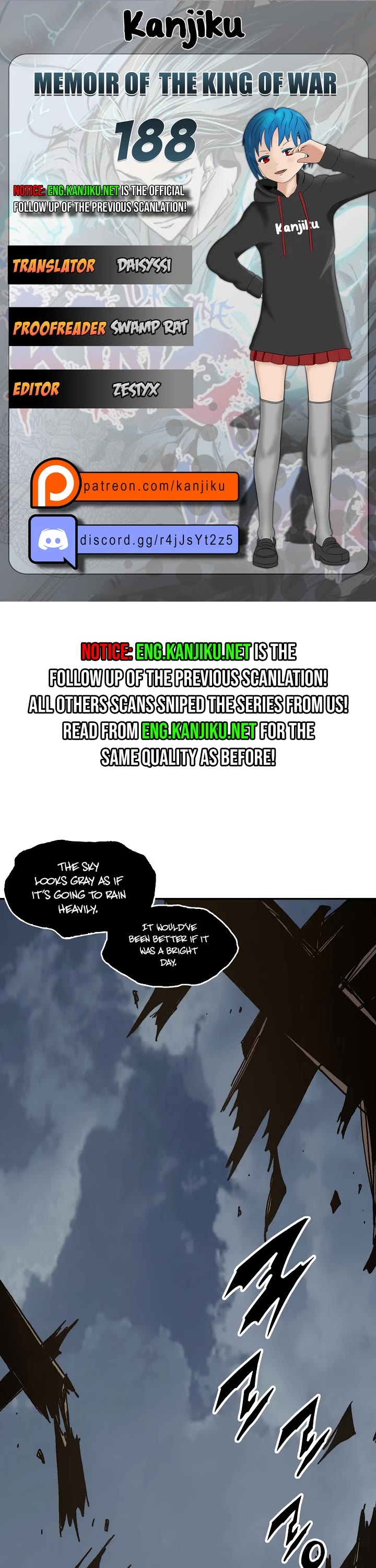 Memoir of the God of War Chap 188 - Next Chap 189