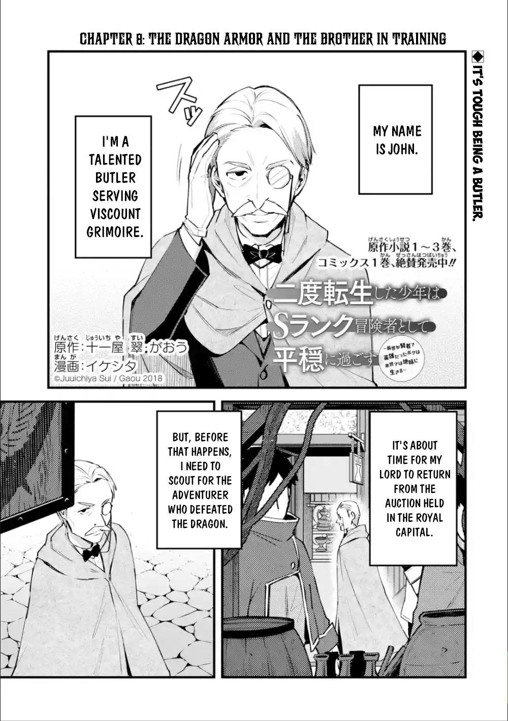 Nido Tensei shita Shounen wa S-Rank Boukensha Toshite Heion ni Sugosu Chap 8 - Next Chap 9
