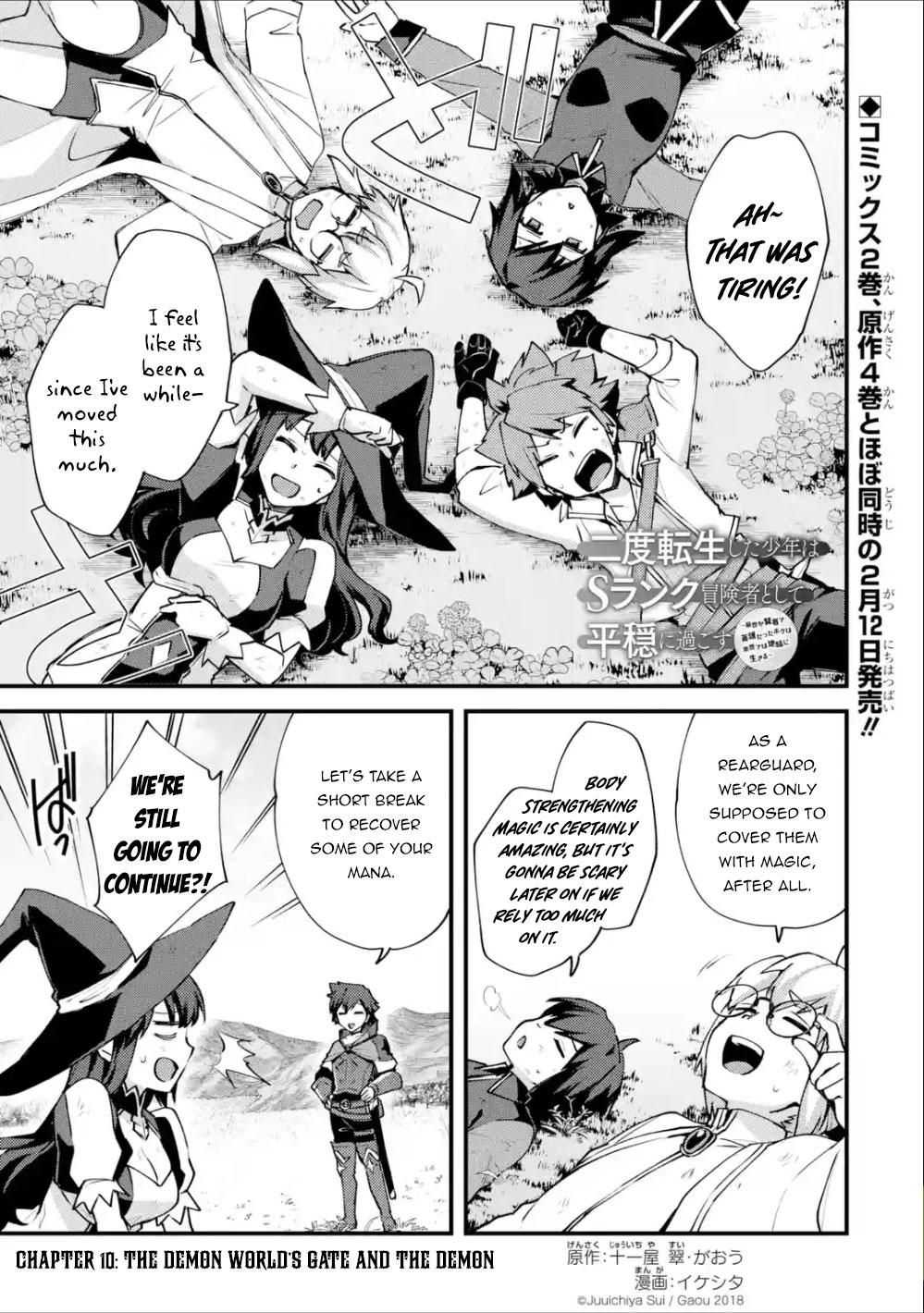 Nido Tensei shita Shounen wa S-Rank Boukensha Toshite Heion ni Sugosu Chap 10 - Next Chap 11