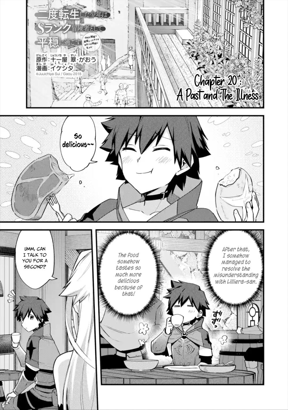 Nido Tensei shita Shounen wa S-Rank Boukensha Toshite Heion ni Sugosu Chap 20 - Next Chap 21