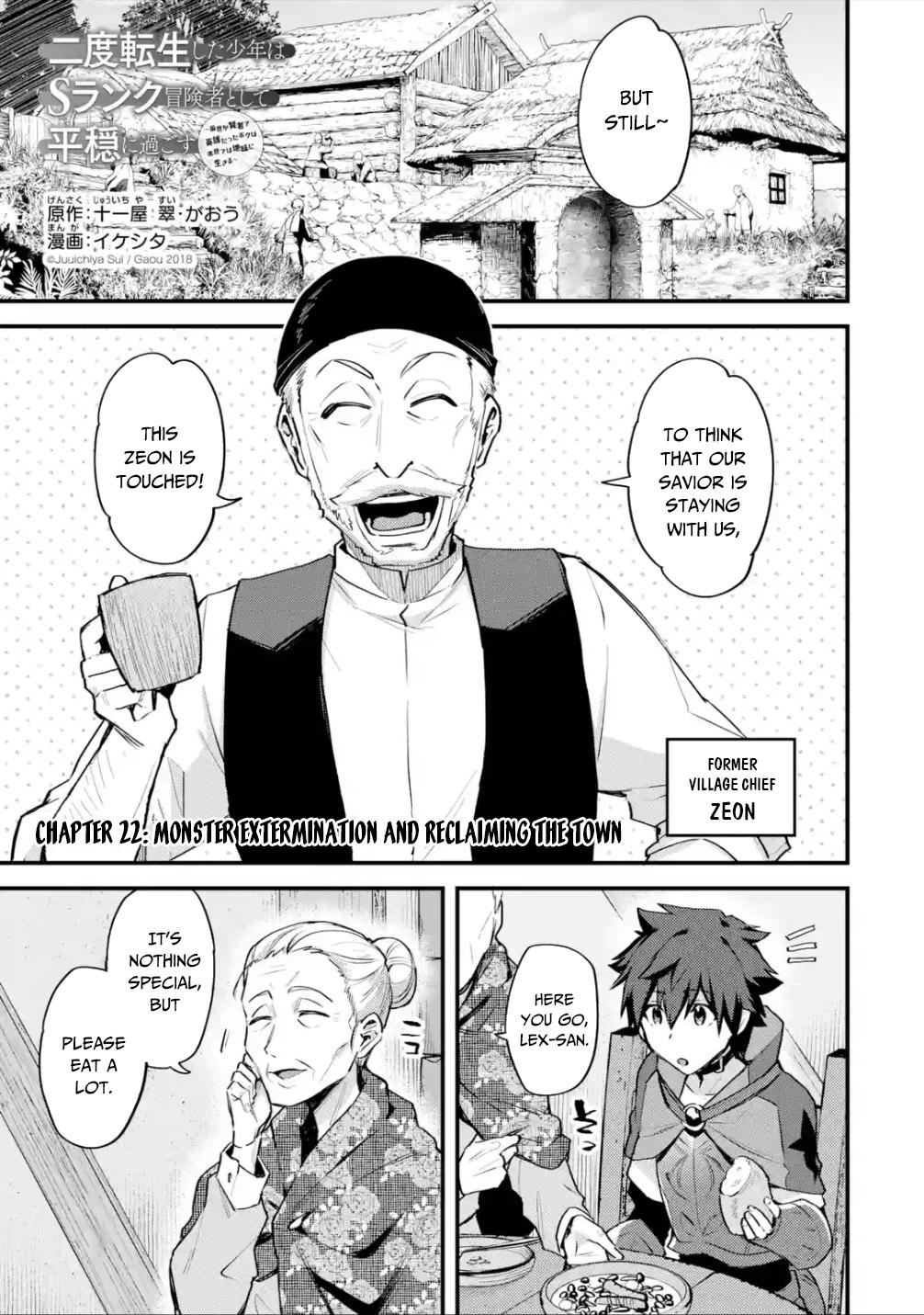 Nido Tensei shita Shounen wa S-Rank Boukensha Toshite Heion ni Sugosu Chap 22 - Next Chap 23