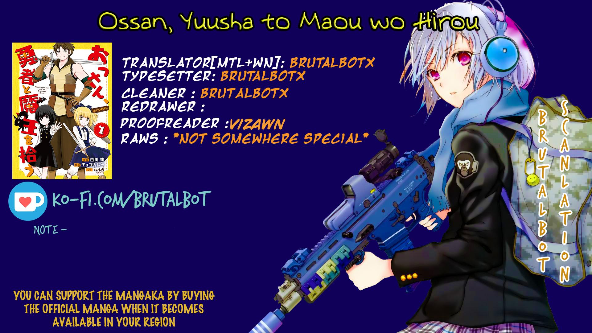 Ossan, Yuusha to Maou wo Hirou Chap 2.1 - Next Chap 3.1