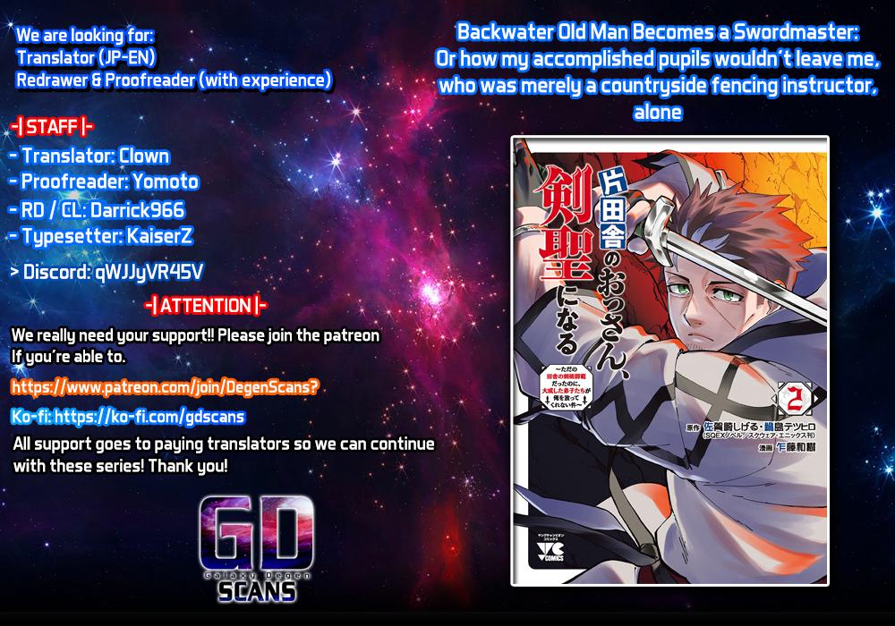 Katainaka no Ossan, Kensei ni Naru: Tada no Inaka no Kenjutsu Shihan Datta noni, Taisei shita Deshi-tachi ga Ore wo Hottekurenai Ken Chap 22 - Next Chap 23