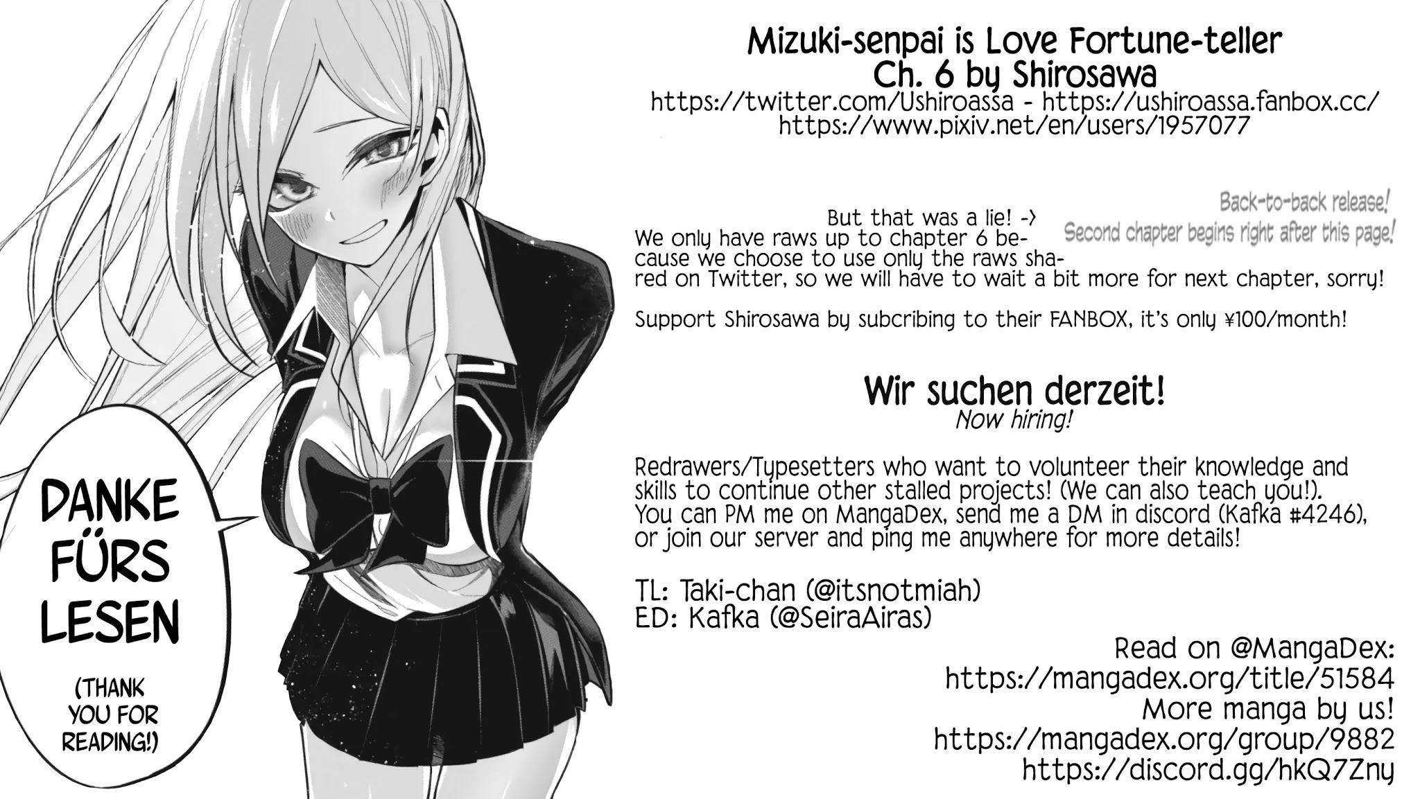 Mizuki-senpai no Koi Uranai Chap 6 - Next Chap 7