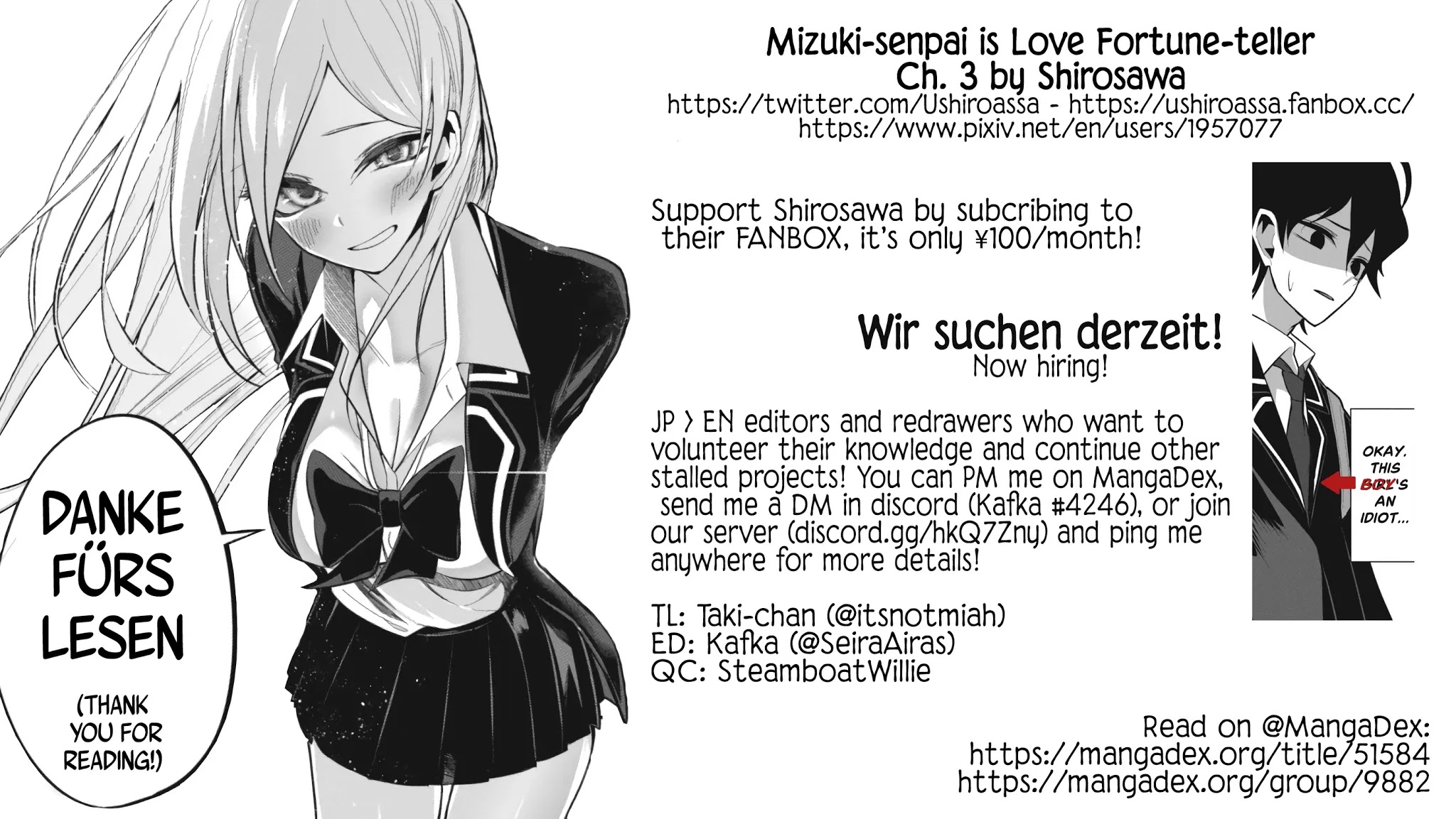 Mizuki-senpai no Koi Uranai Chap 3 - Next Chap 4