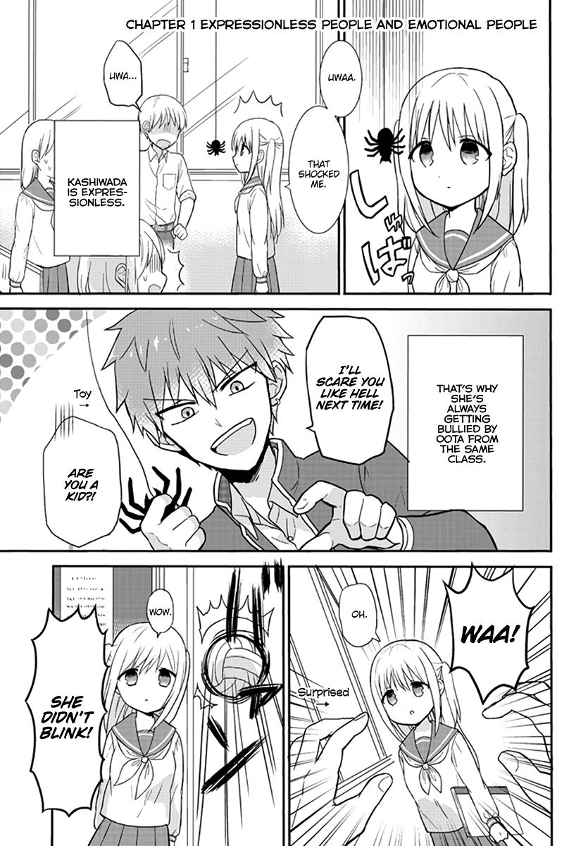 Kao ni Denai Kashiwada-san to Kao ni Deru Oota-kun Chap 1 - Next Chap 2