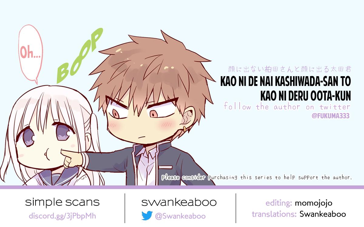 Kao ni Denai Kashiwada-san to Kao ni Deru Oota-kun Chap 37 - Next Chap 38