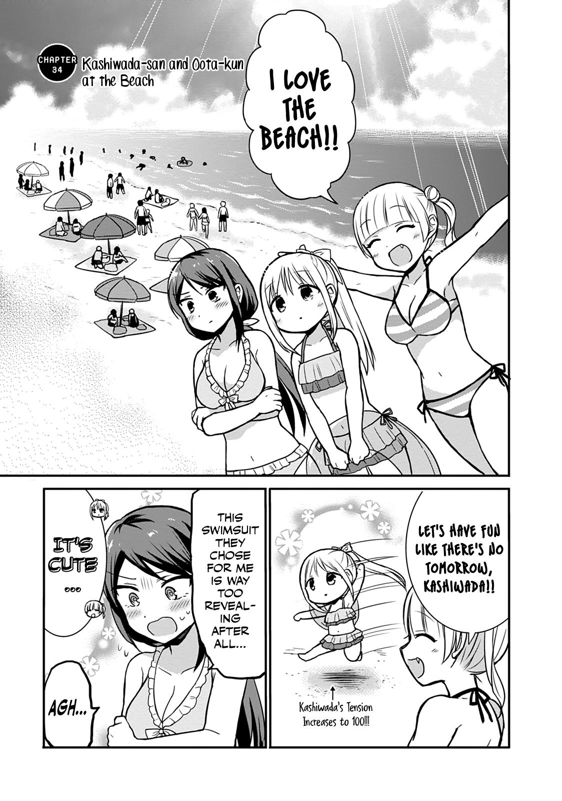 Kao ni Denai Kashiwada-san to Kao ni Deru Oota-kun Chap 34 - Next Chap 35