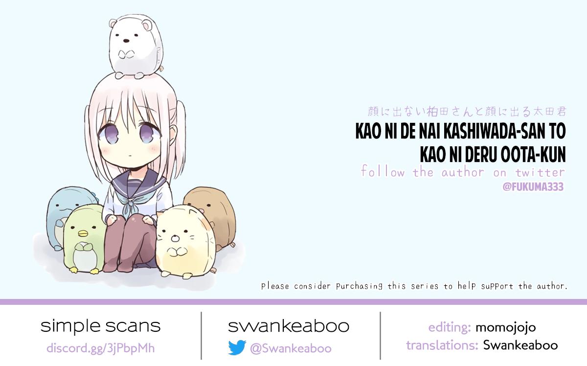 Kao ni Denai Kashiwada-san to Kao ni Deru Oota-kun Chap 36 - Next Chap 37