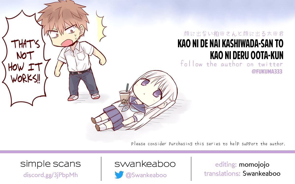 Kao ni Denai Kashiwada-san to Kao ni Deru Oota-kun Chap 31 - Next Chap 32