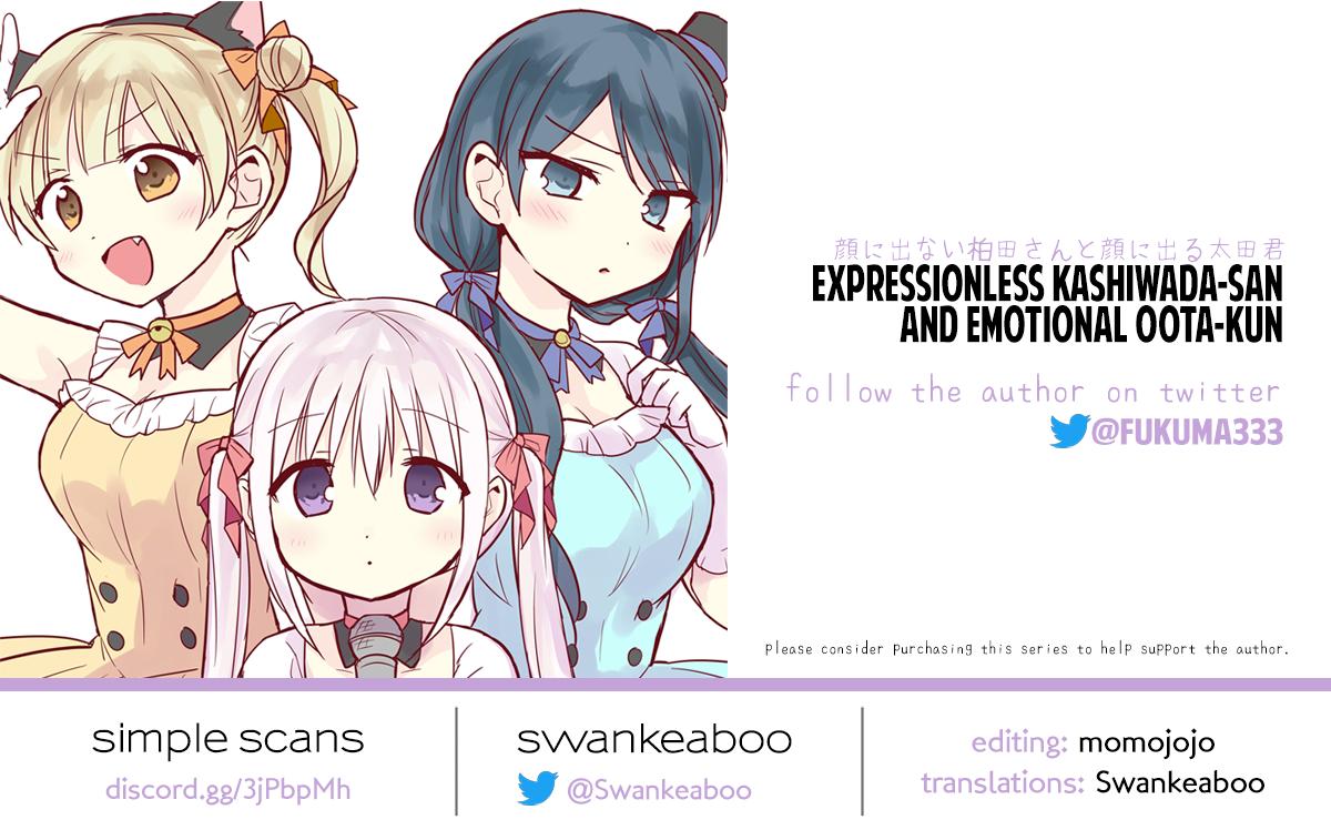 Kao ni Denai Kashiwada-san to Kao ni Deru Oota-kun Chap 45 - Next Chap 46