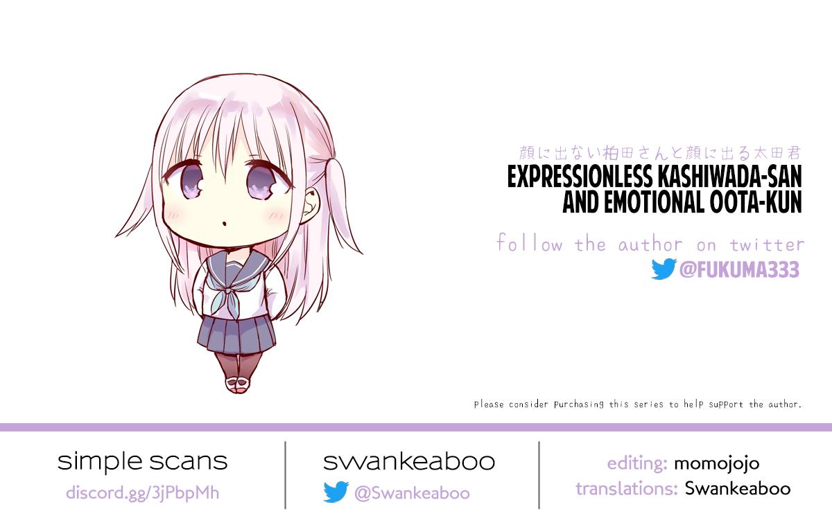 Kao ni Denai Kashiwada-san to Kao ni Deru Oota-kun Chap 55 - Next Chap 56