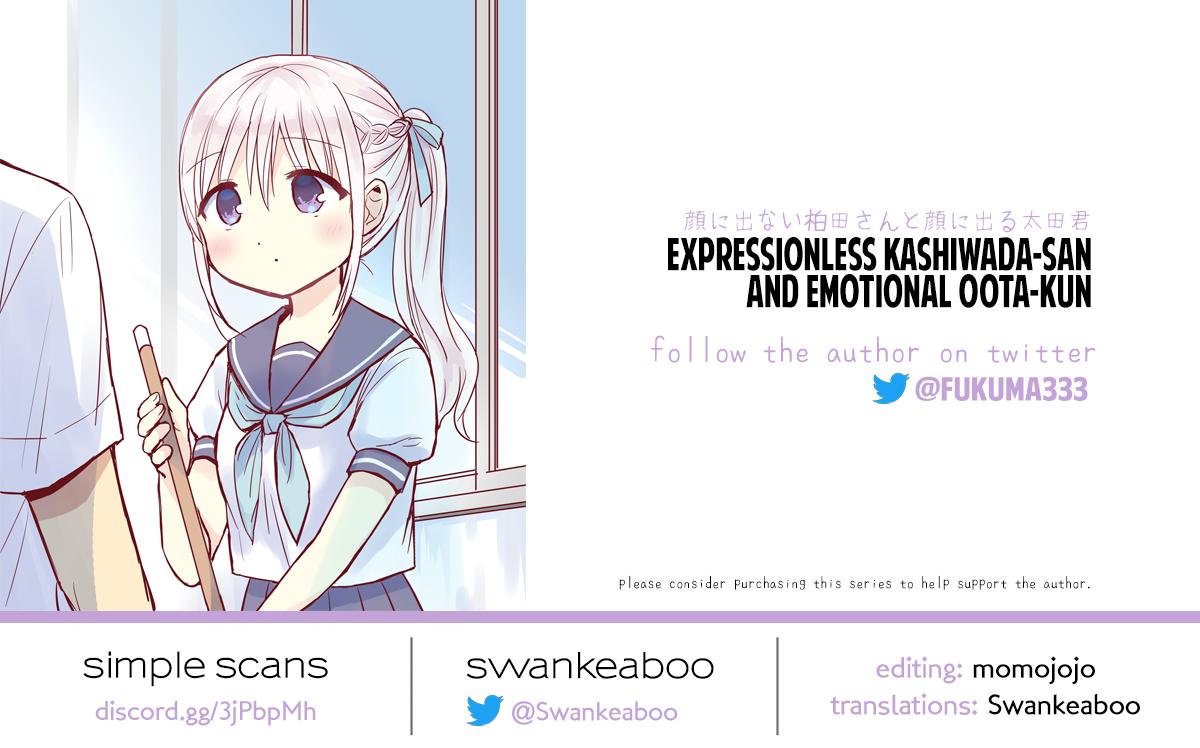 Kao ni Denai Kashiwada-san to Kao ni Deru Oota-kun Chap 56 - Next Chap 57