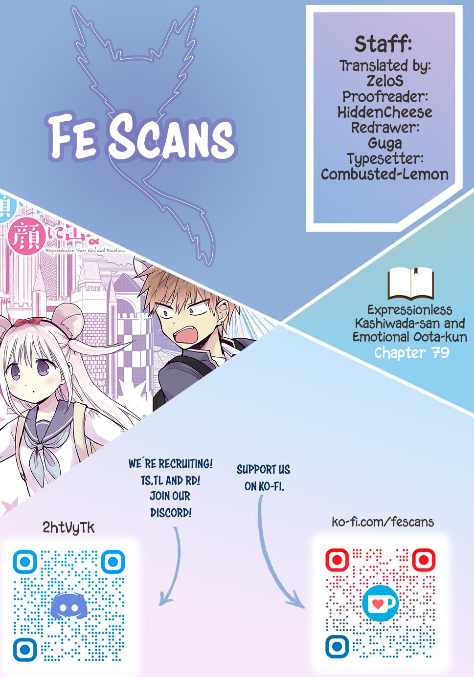 Kao ni Denai Kashiwada-san to Kao ni Deru Oota-kun Chap 79 - Next Chap 80