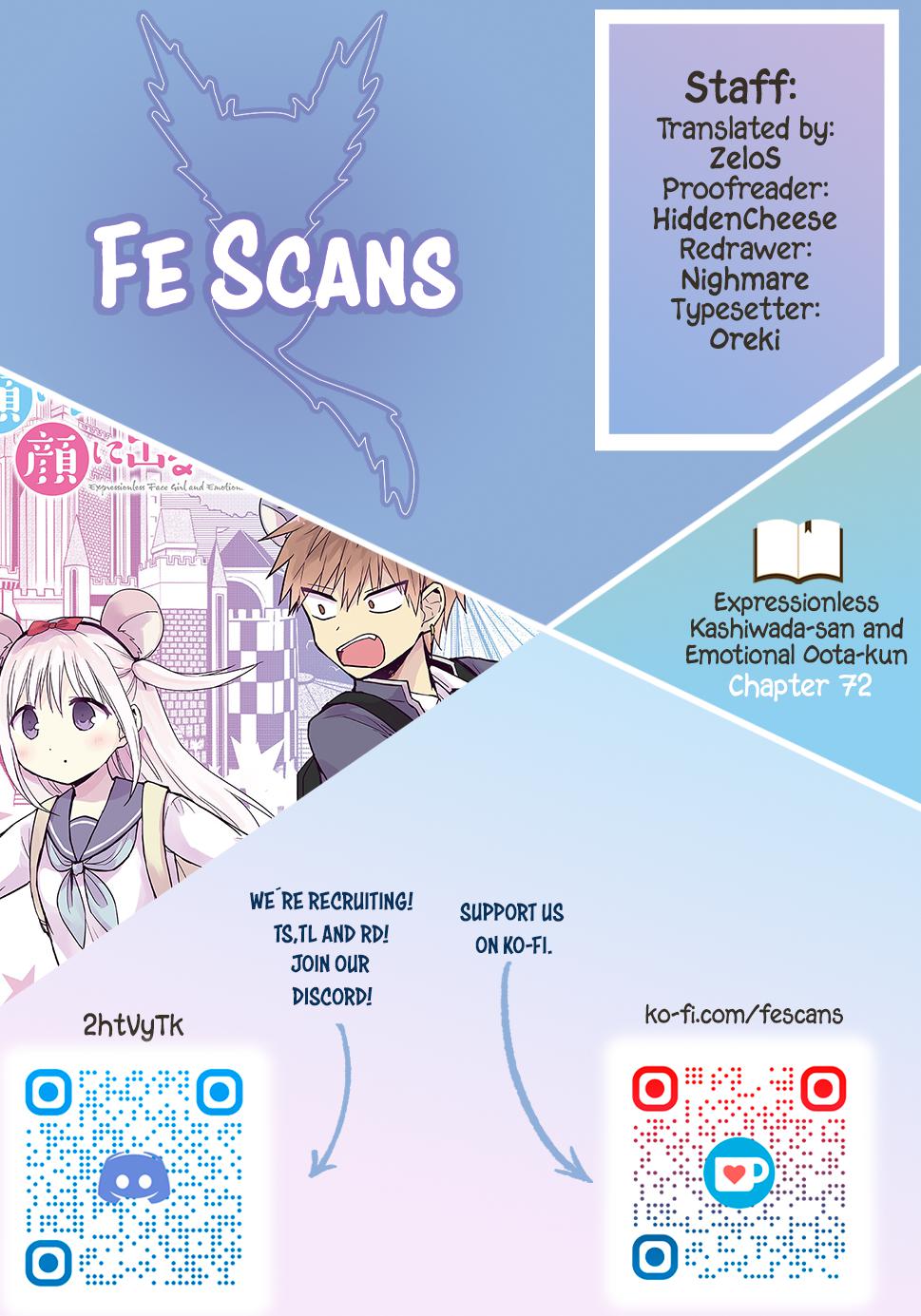 Kao ni Denai Kashiwada-san to Kao ni Deru Oota-kun Chap 72 - Next Chap 73