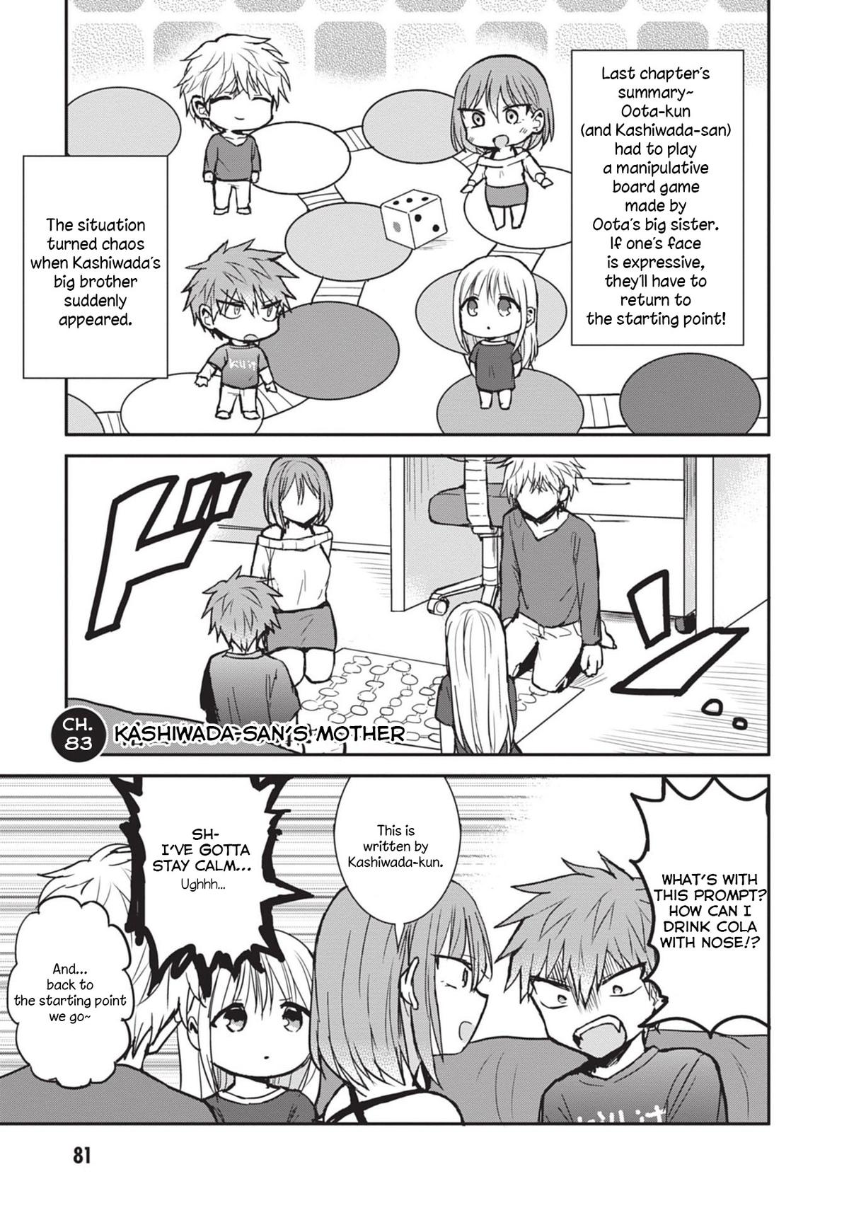 Kao ni Denai Kashiwada-san to Kao ni Deru Oota-kun Chap 83 - Next Chap 84