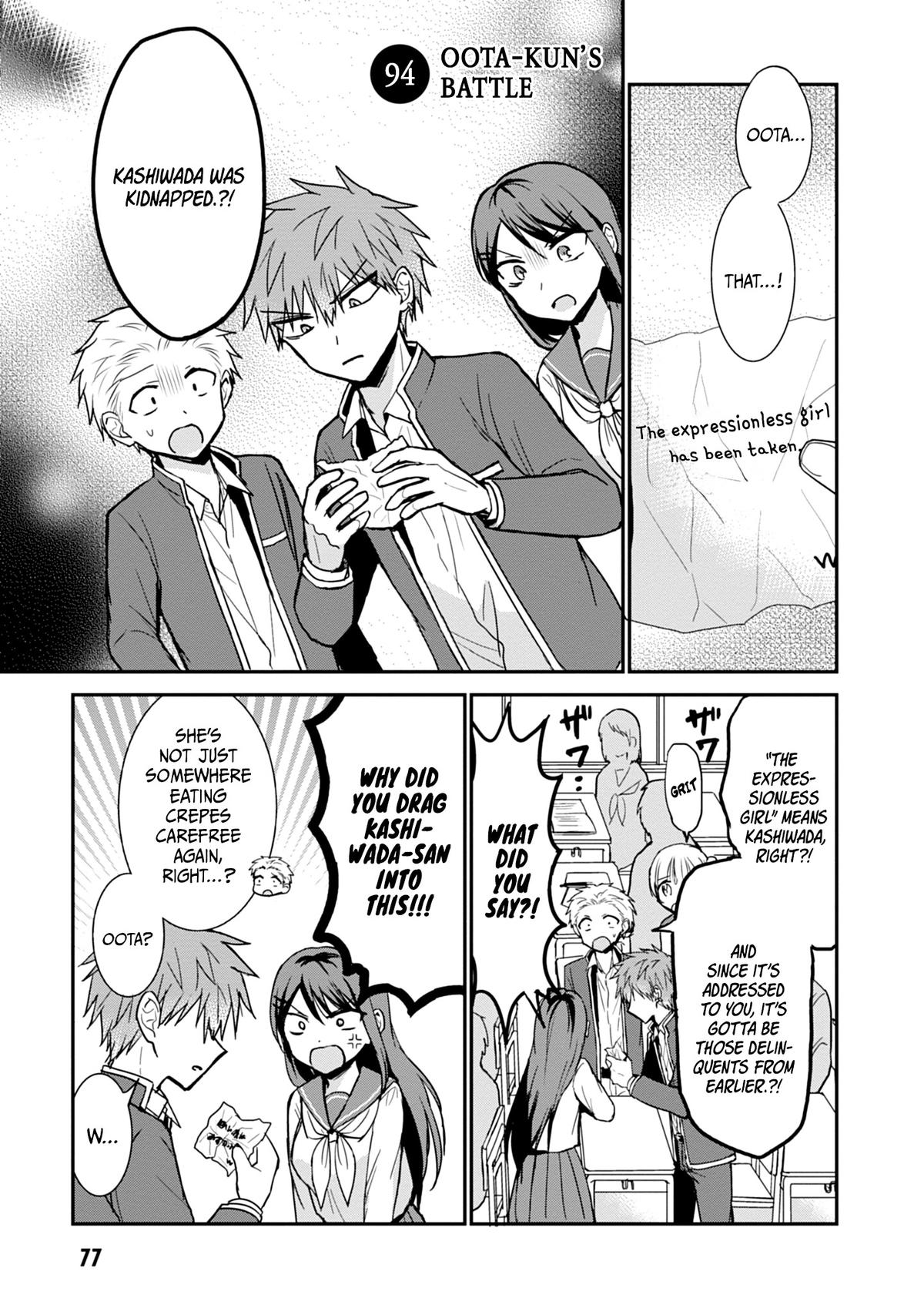 Kao ni Denai Kashiwada-san to Kao ni Deru Oota-kun Chap 94 - Next Chap 95