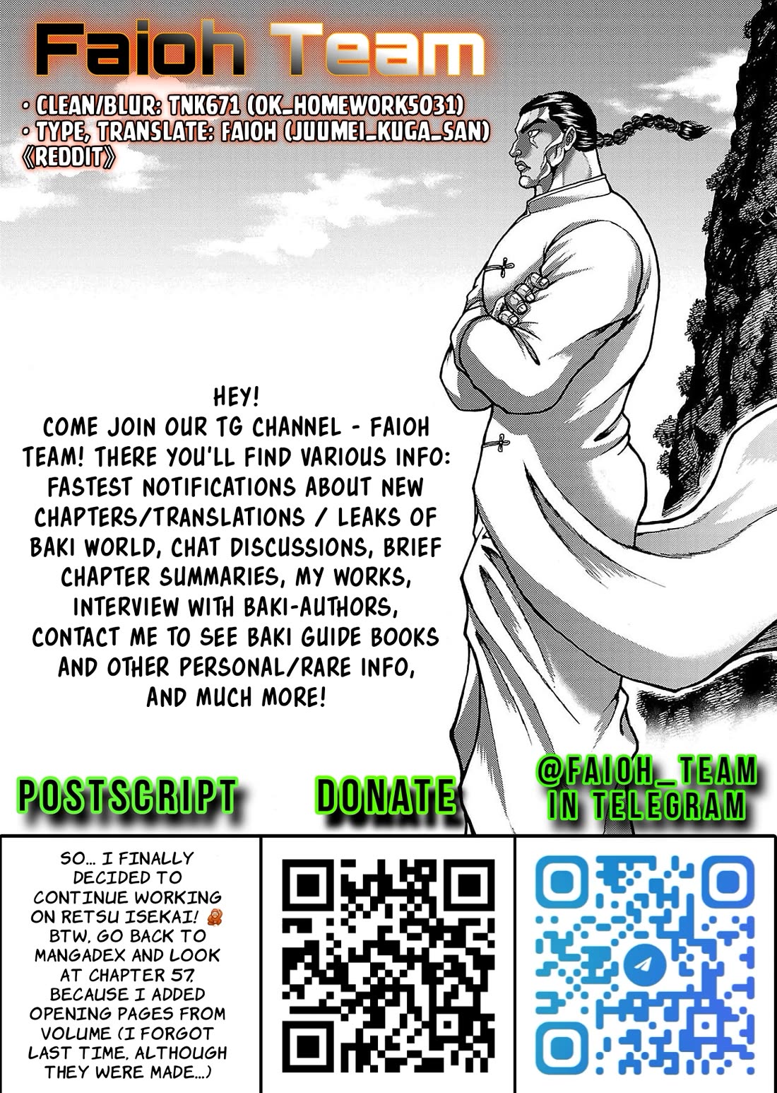 Baki Gaiden: Retsu Kaiou wa Isekai Tensei shitemo Ikkou ni Kamawan! Chap 60 - Next Chap 61