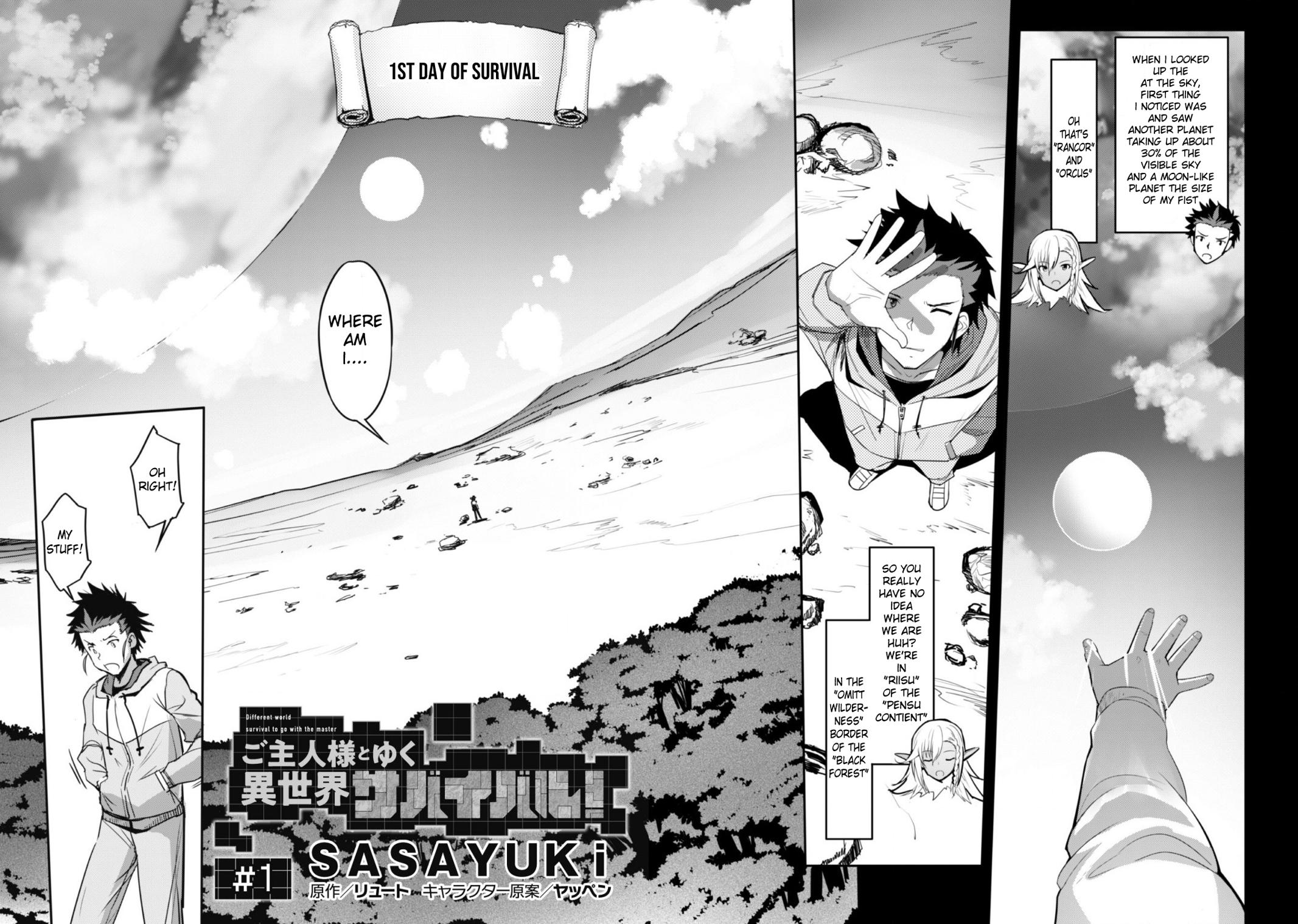 Goshujinsama to Yuku Isekai Survival! The Comic Chap 1 - Next Chap 2
