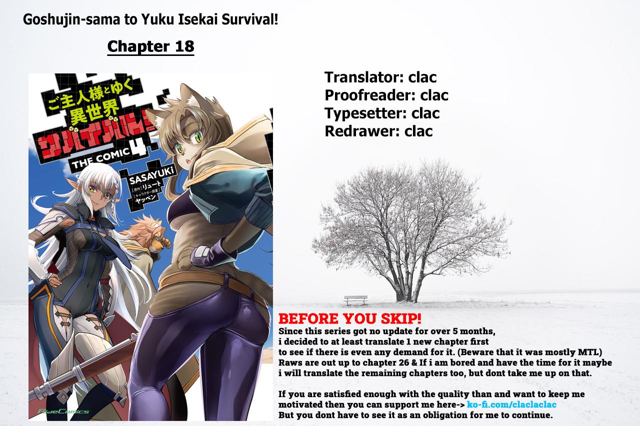 Goshujinsama to Yuku Isekai Survival! The Comic Chap 18 - Next Chap 19