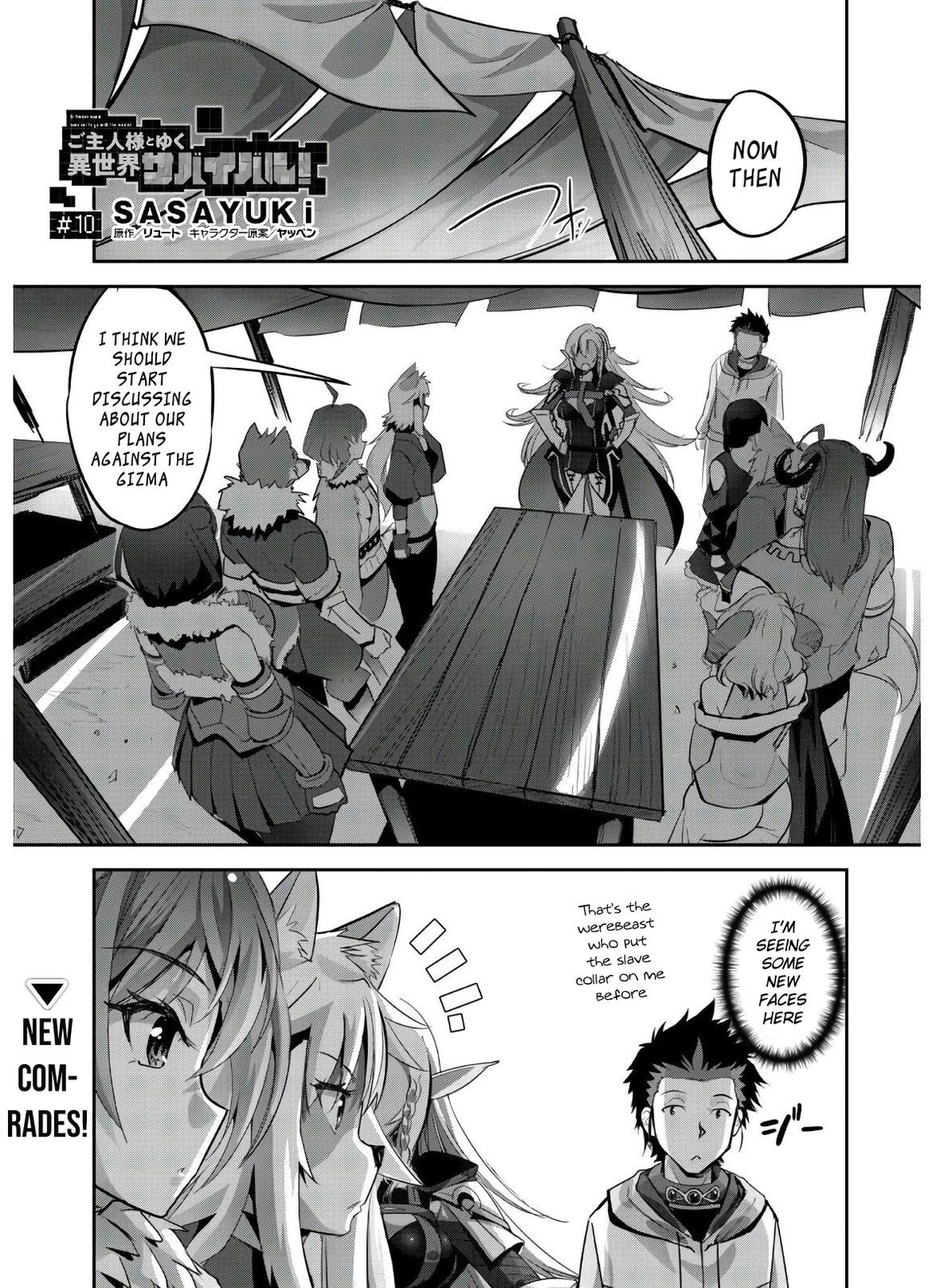 Goshujinsama to Yuku Isekai Survival! The Comic Chap 10 - Next Chap 11