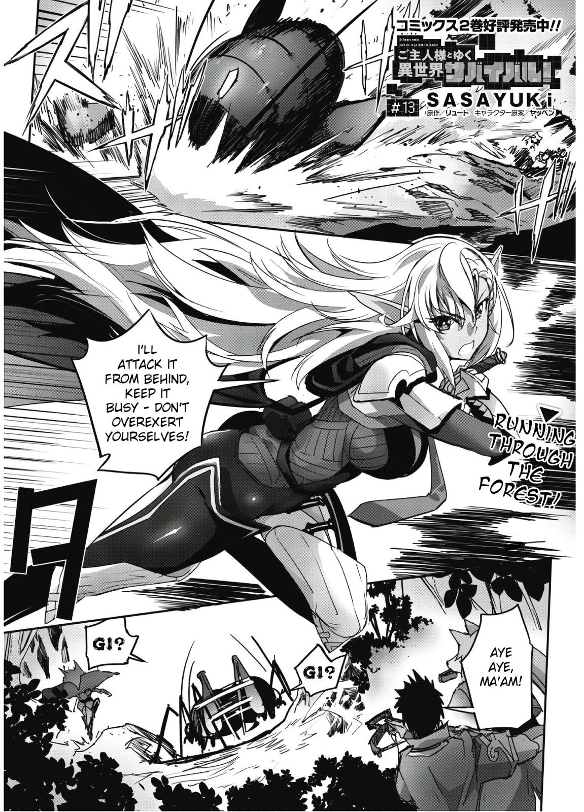 Goshujinsama to Yuku Isekai Survival! The Comic Chap 13 - Next Chap 14