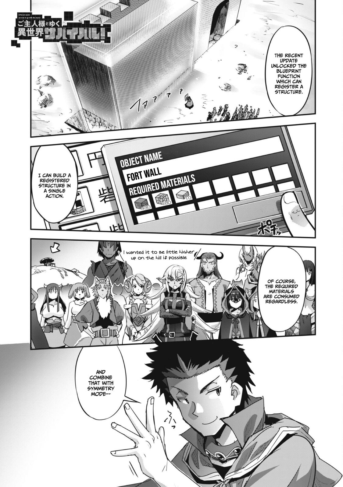 Goshujinsama to Yuku Isekai Survival! The Comic Chap 26 - Next Chap 27
