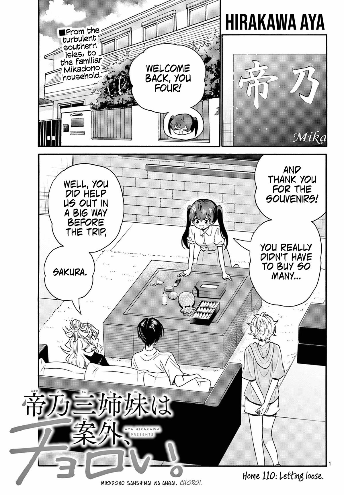 Mikado no Sanshimai wa Angai, Choroi. Chap 110 - Next Chap 111
